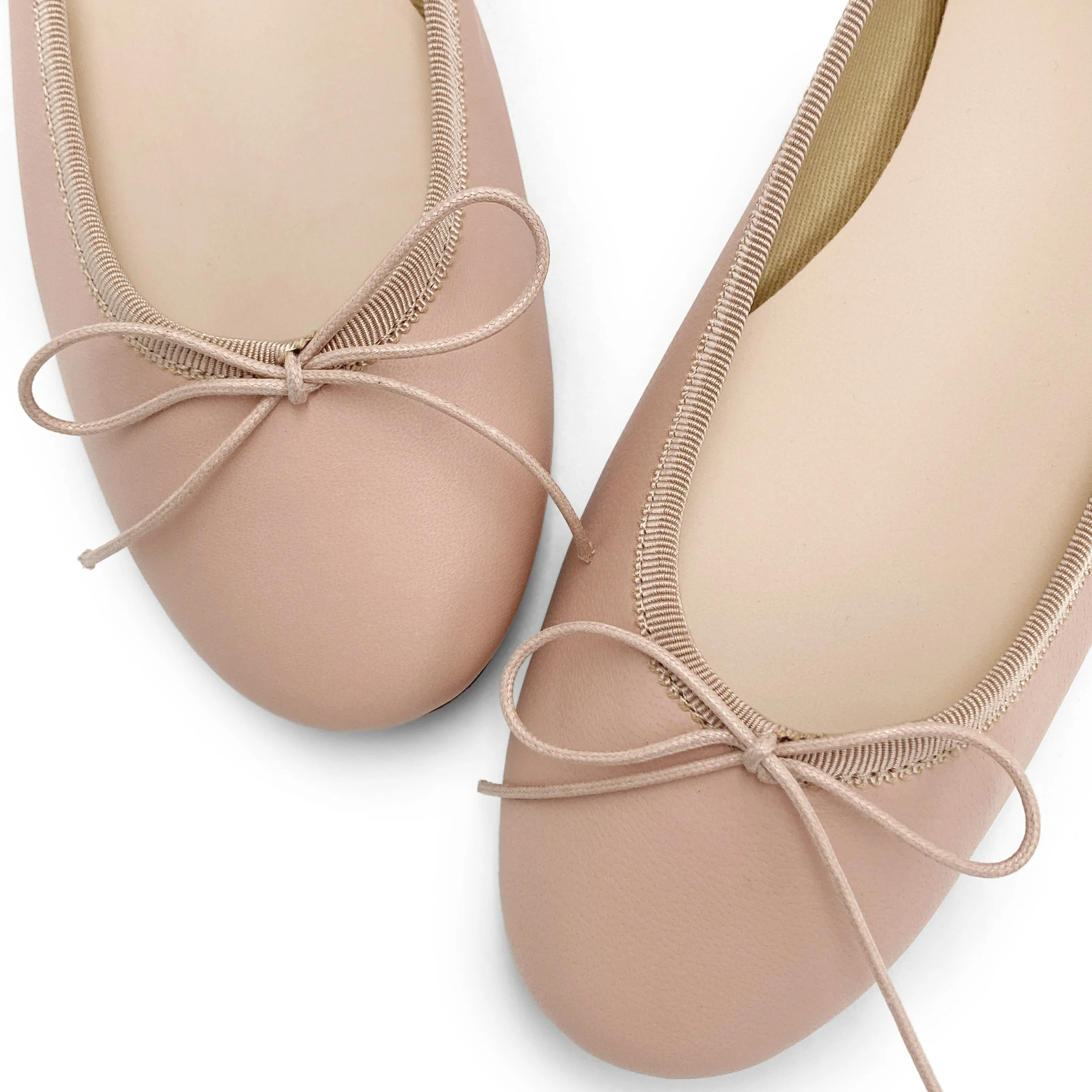 Antique pink leather ballet flats - Image 3