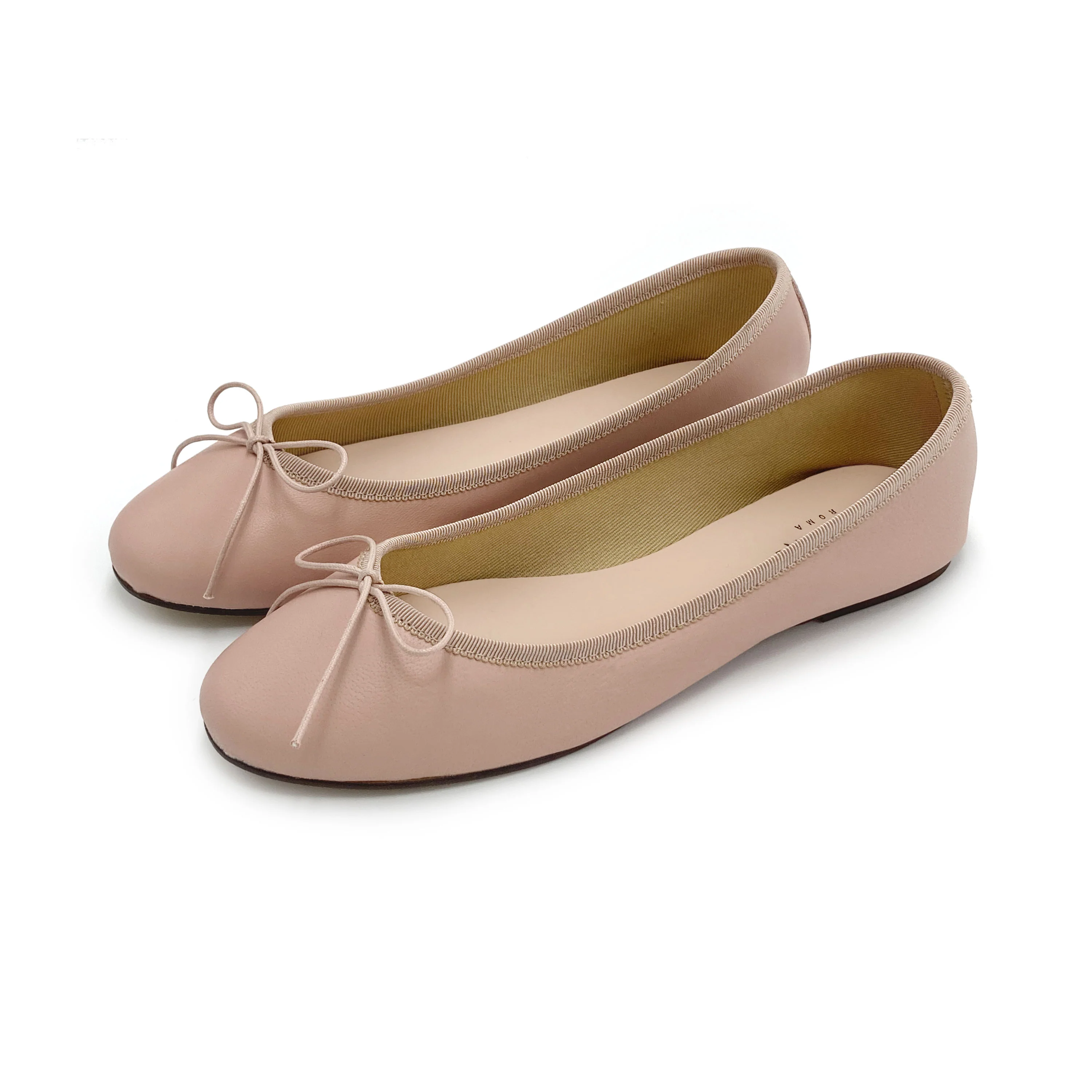 Antique pink leather ballet flats - Image 4