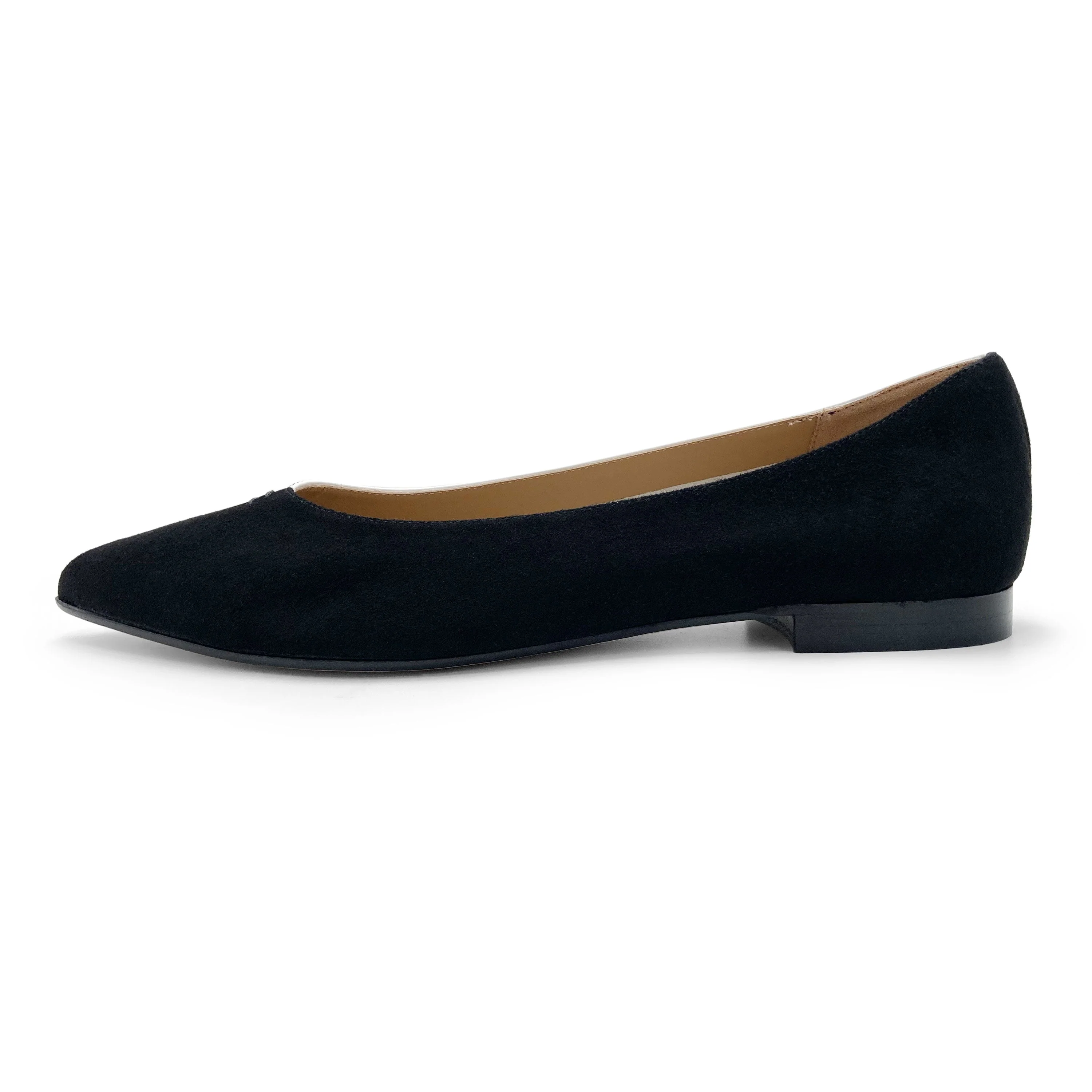 Bicolor pointed toe ballet flats black and white - Image 4