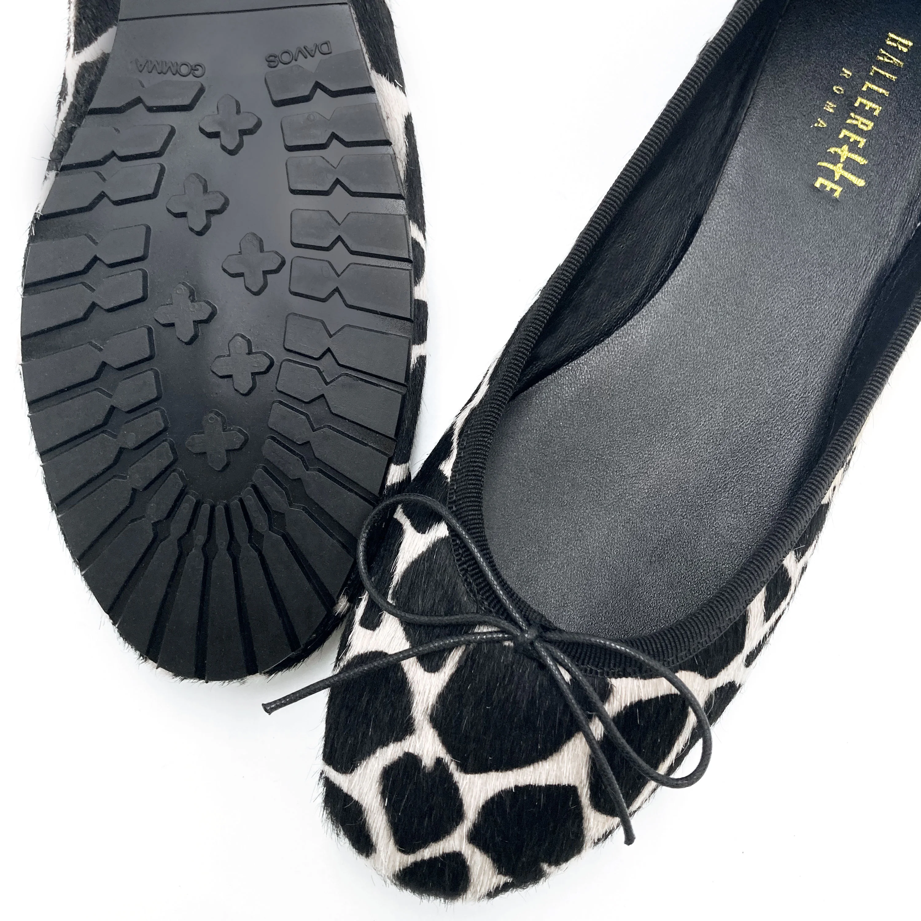 Black and white animal print ballet flats - Image 5