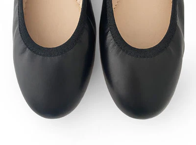 Black ballet flats with elastic - Image 5