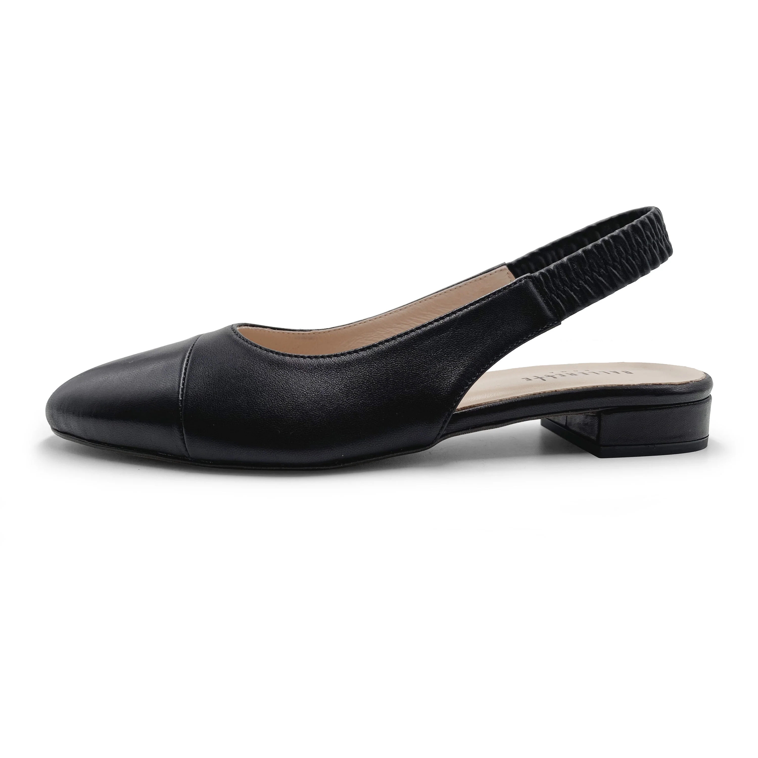 Black leather slingback ballet flats - Image 3