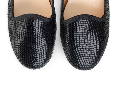 Black metallic suede woman loafers - Image 5