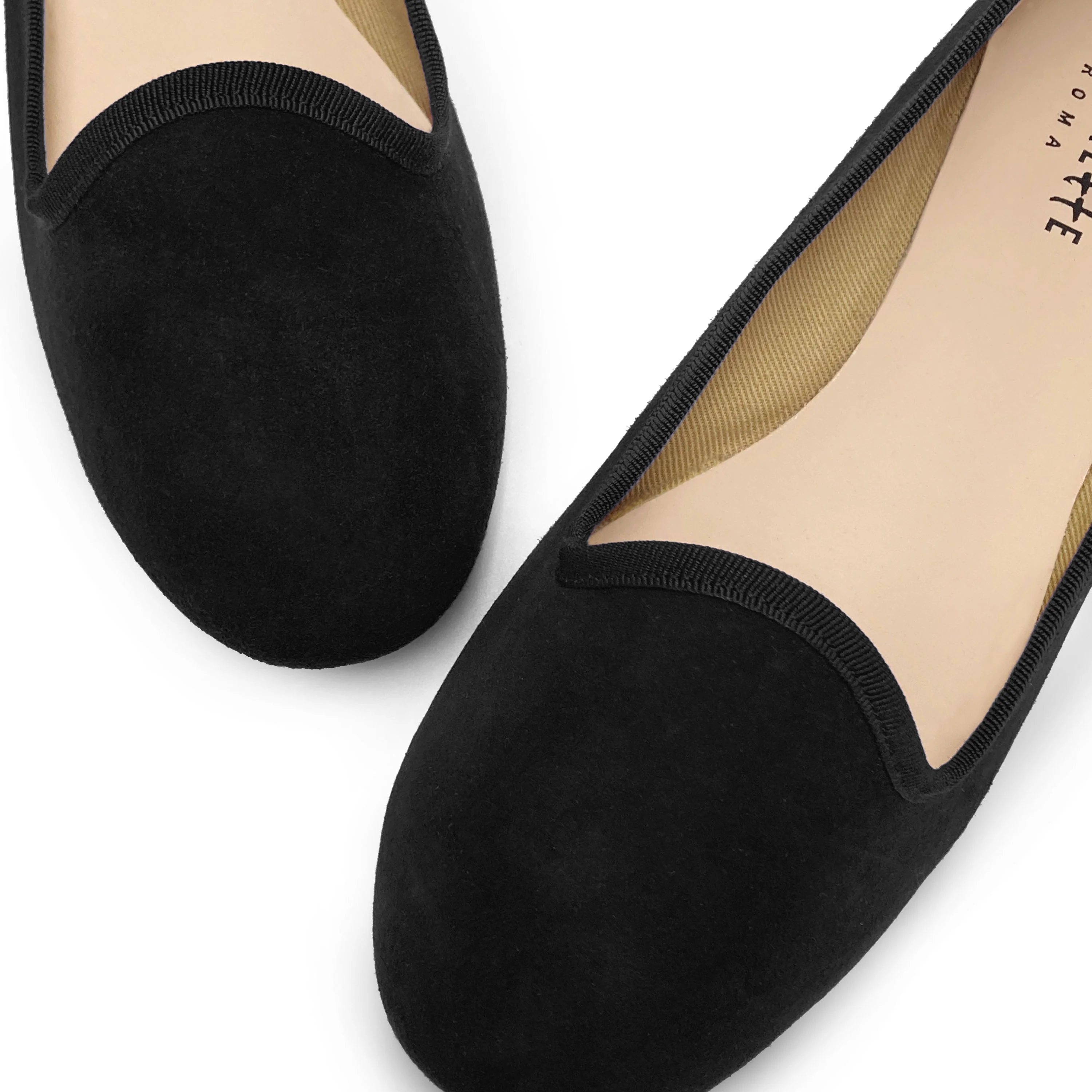 Black suede women's loafers - Image 3