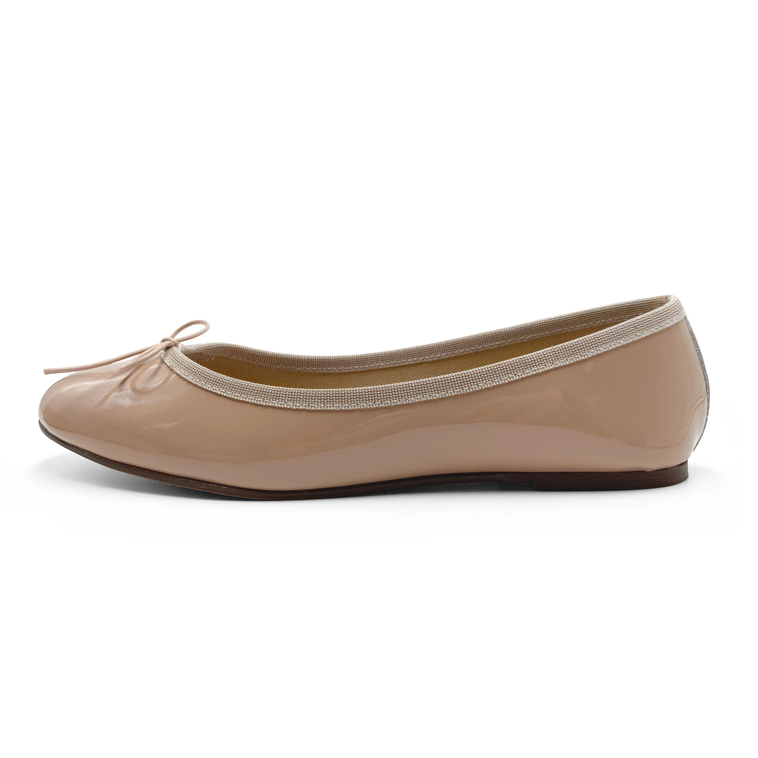 Blush pink patent leather ballet flats - Image 4