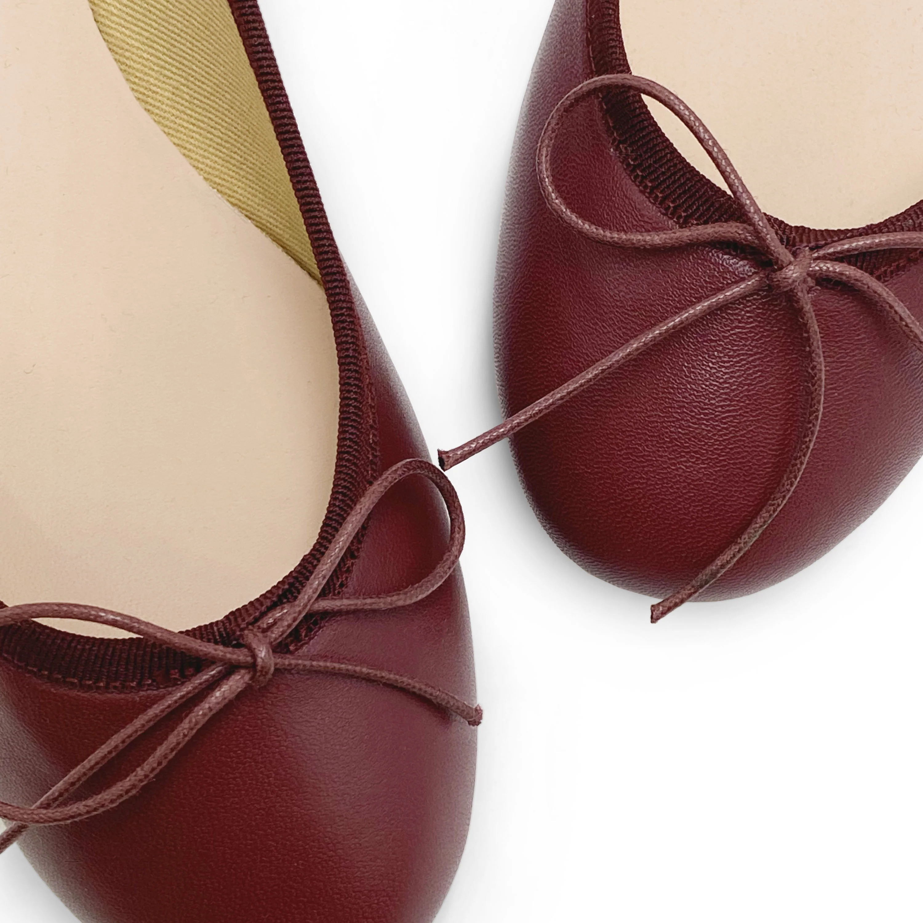 Burgundy leather ballet flats - Image 4