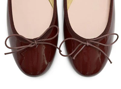 Burgundy patent leather ballet flats - Image 5