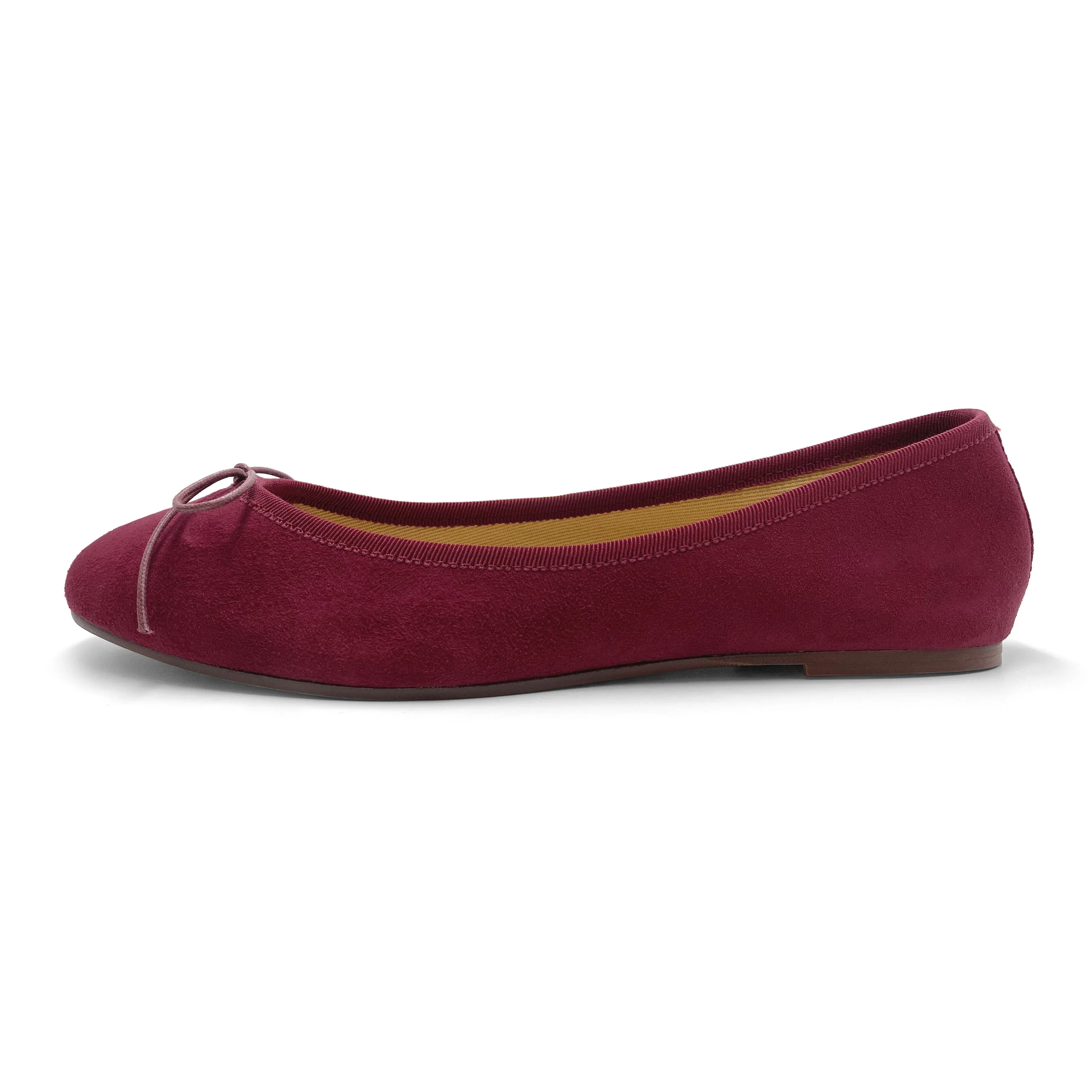 Burgundy suede ballet flats - Image 4