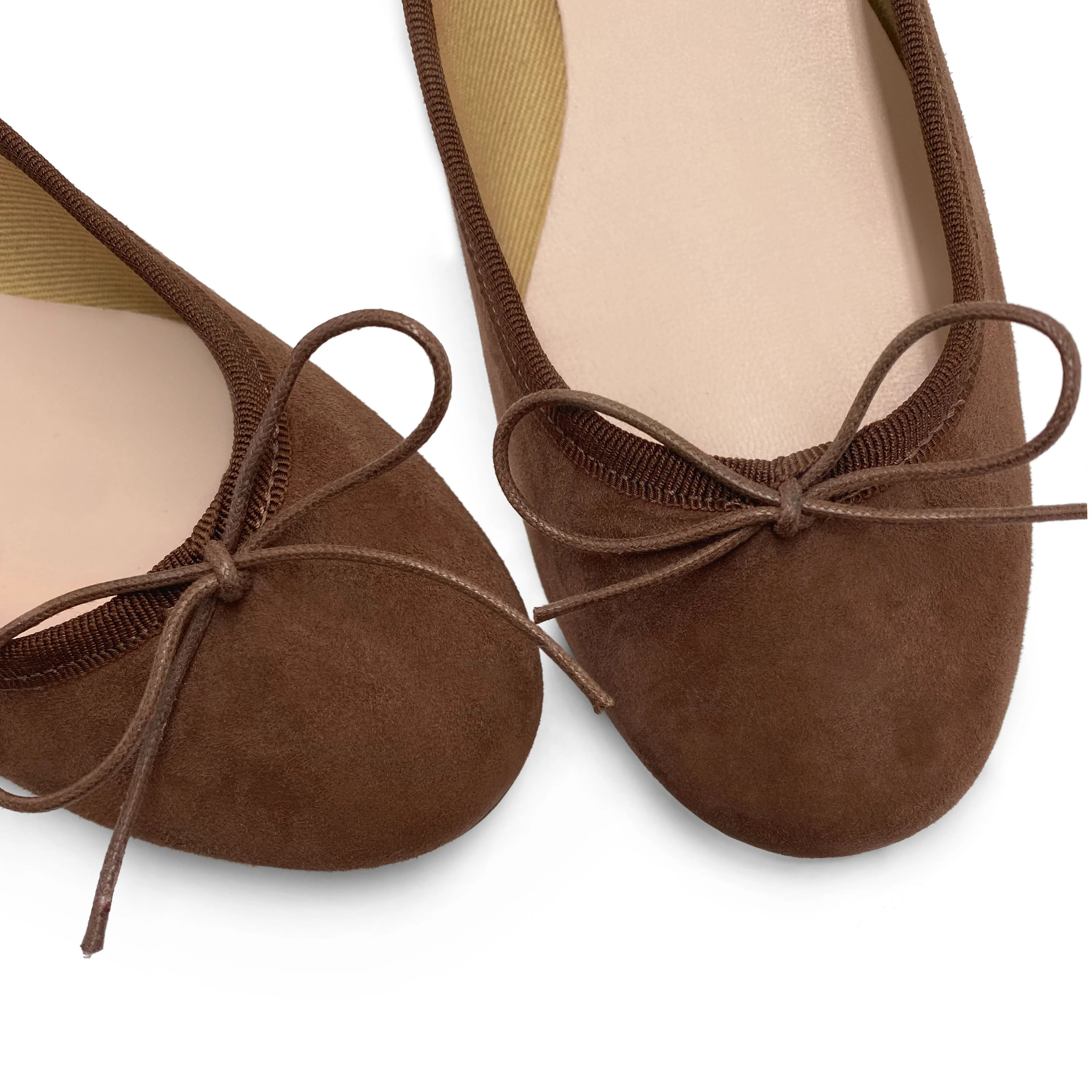 Dark brown suede ballet flats - Image 3