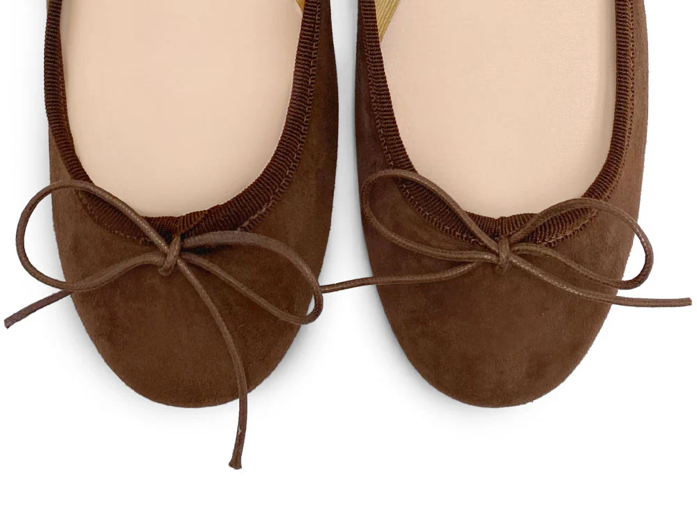 Dark brown suede ballet flats - Image 5