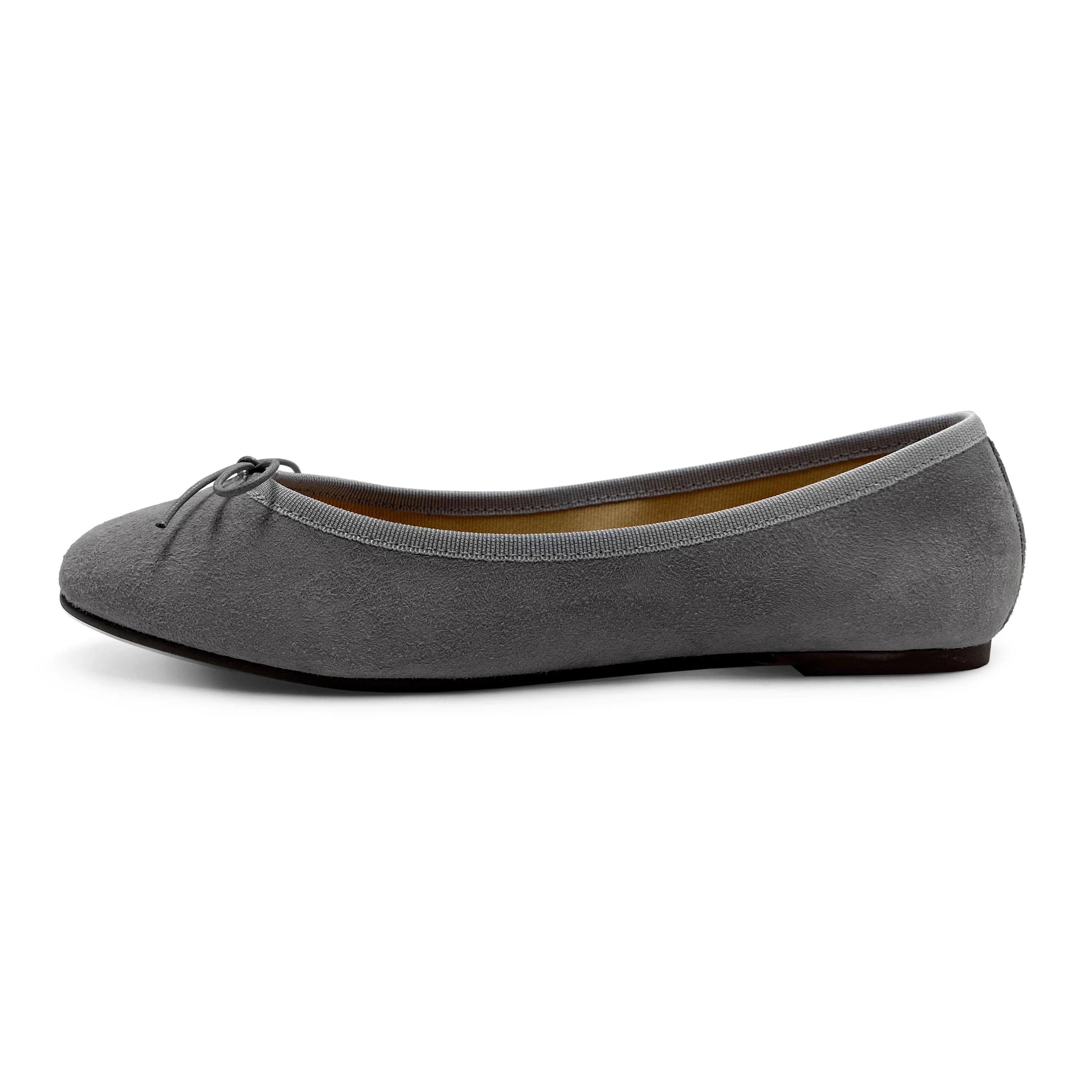 Dark gray suede ballet flats - Image 4