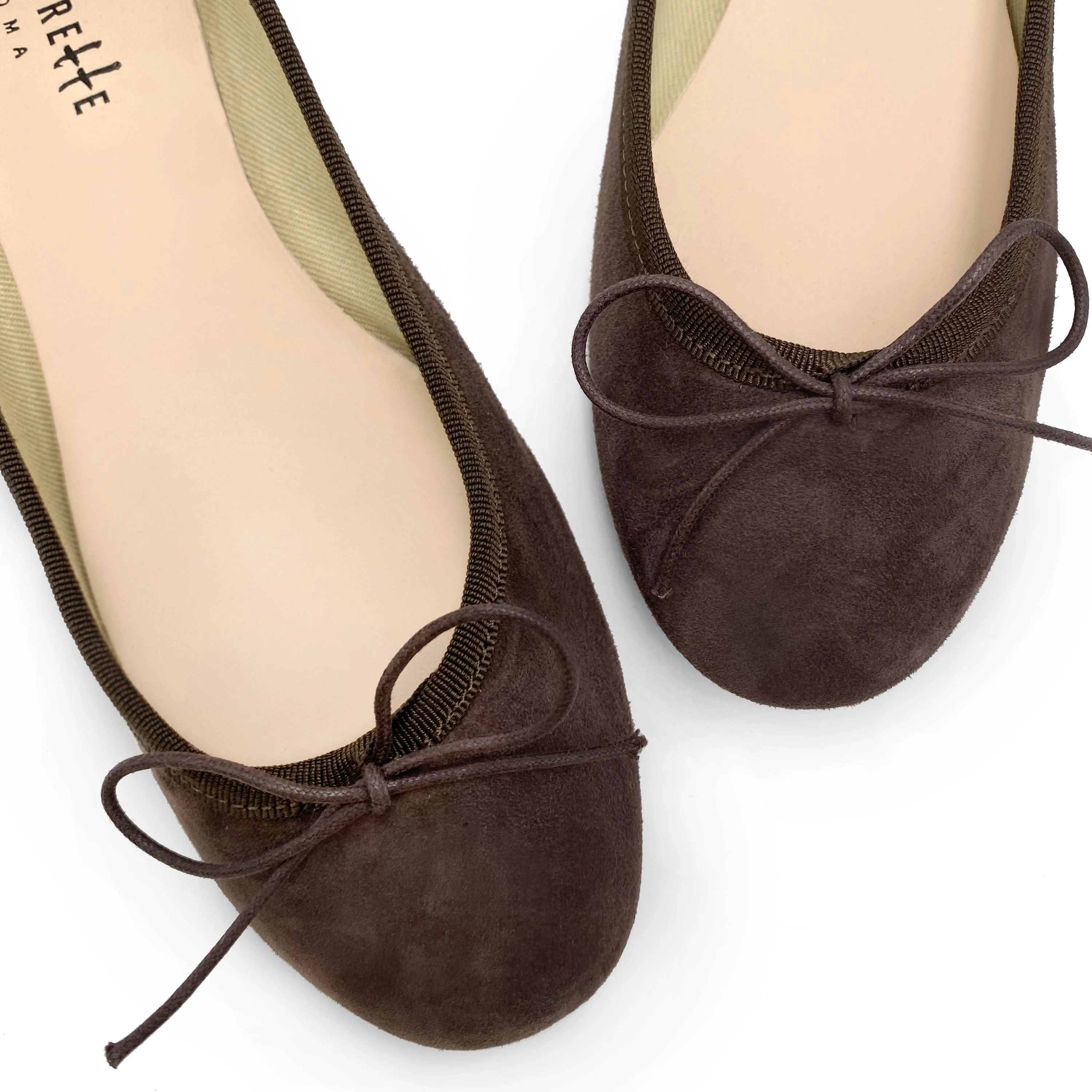 Deep brown suede ballet flats - Image 3