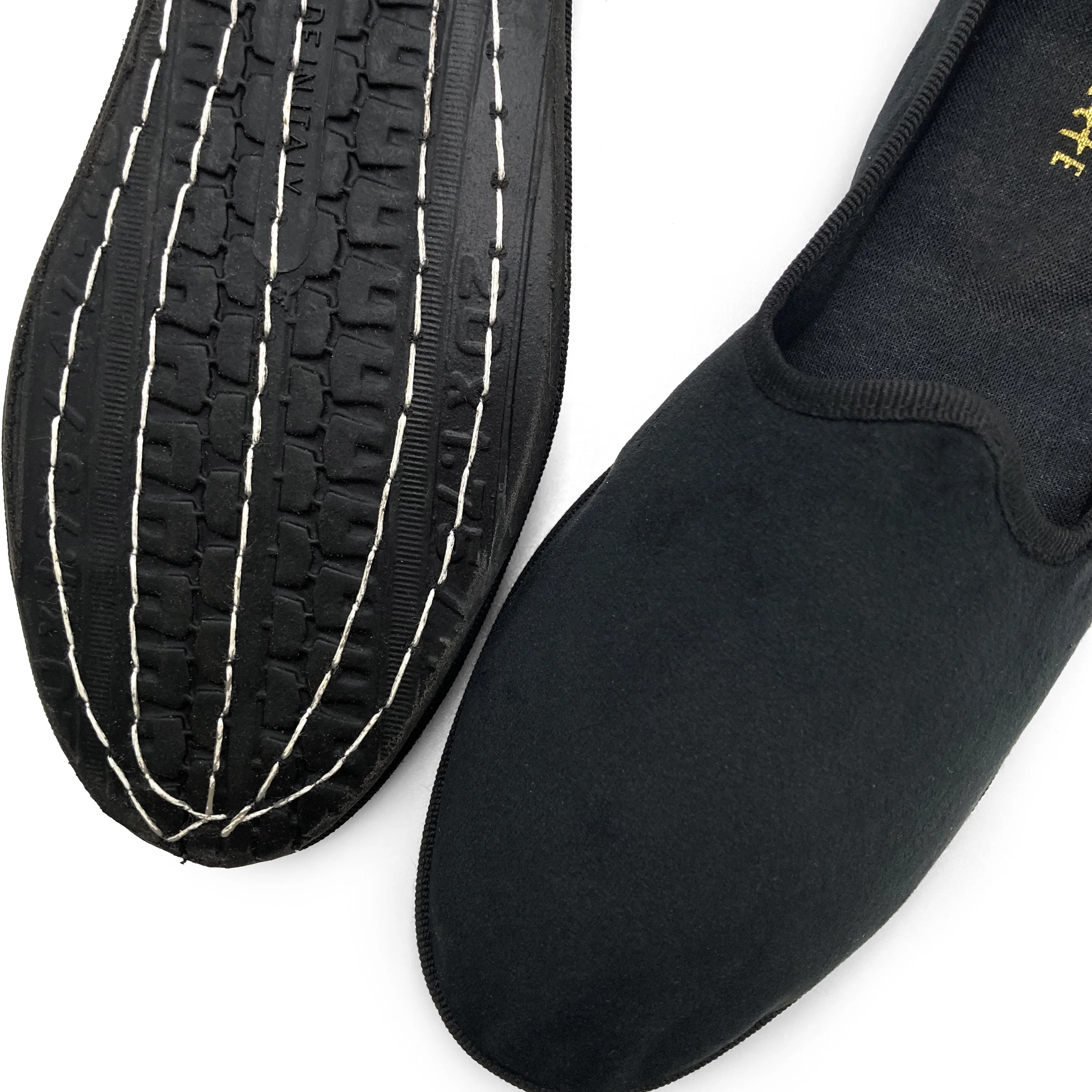Friulane black velvet slippers - Image 3