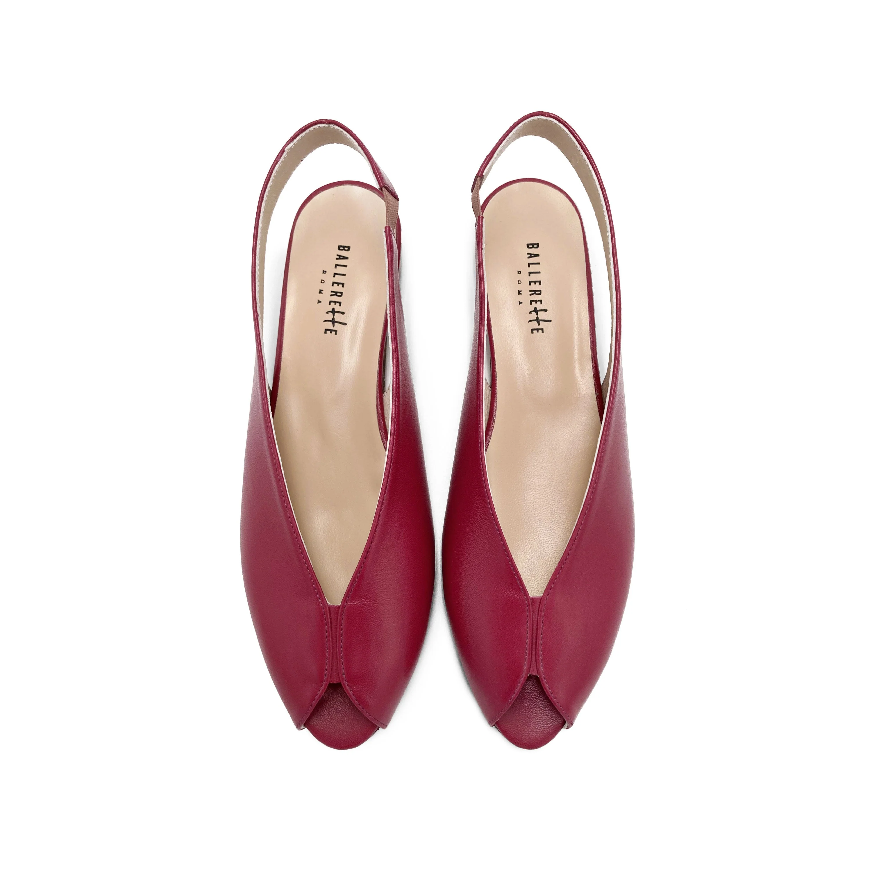 Fuchsia leather open-toe slingbacks - Image 5