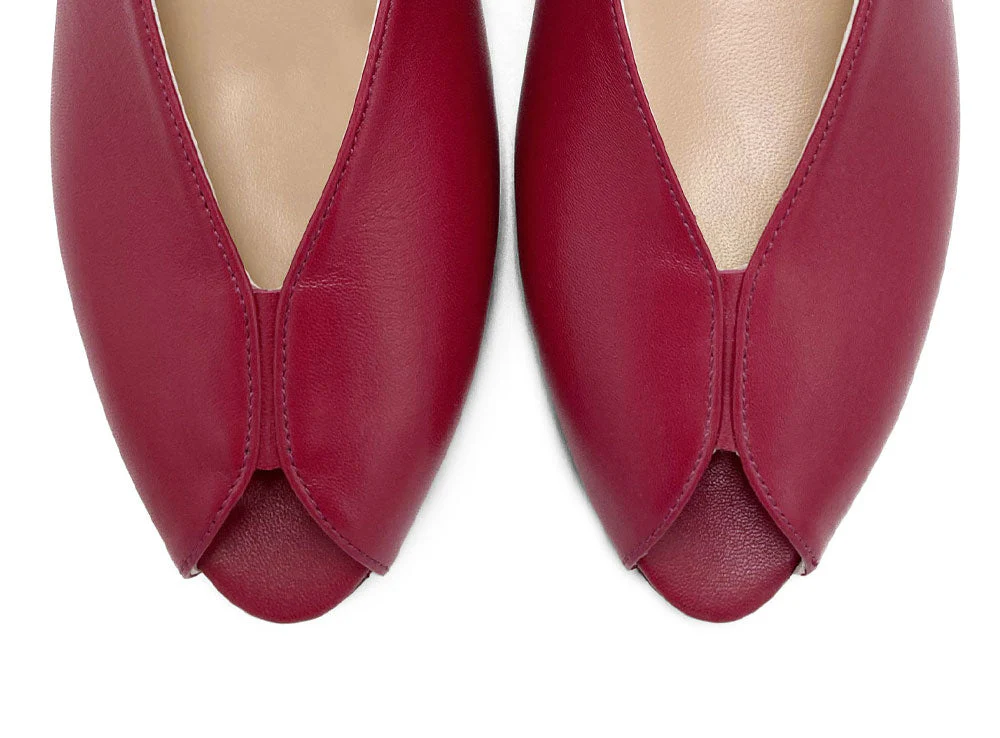 Fuchsia leather open-toe slingbacks - Image 6