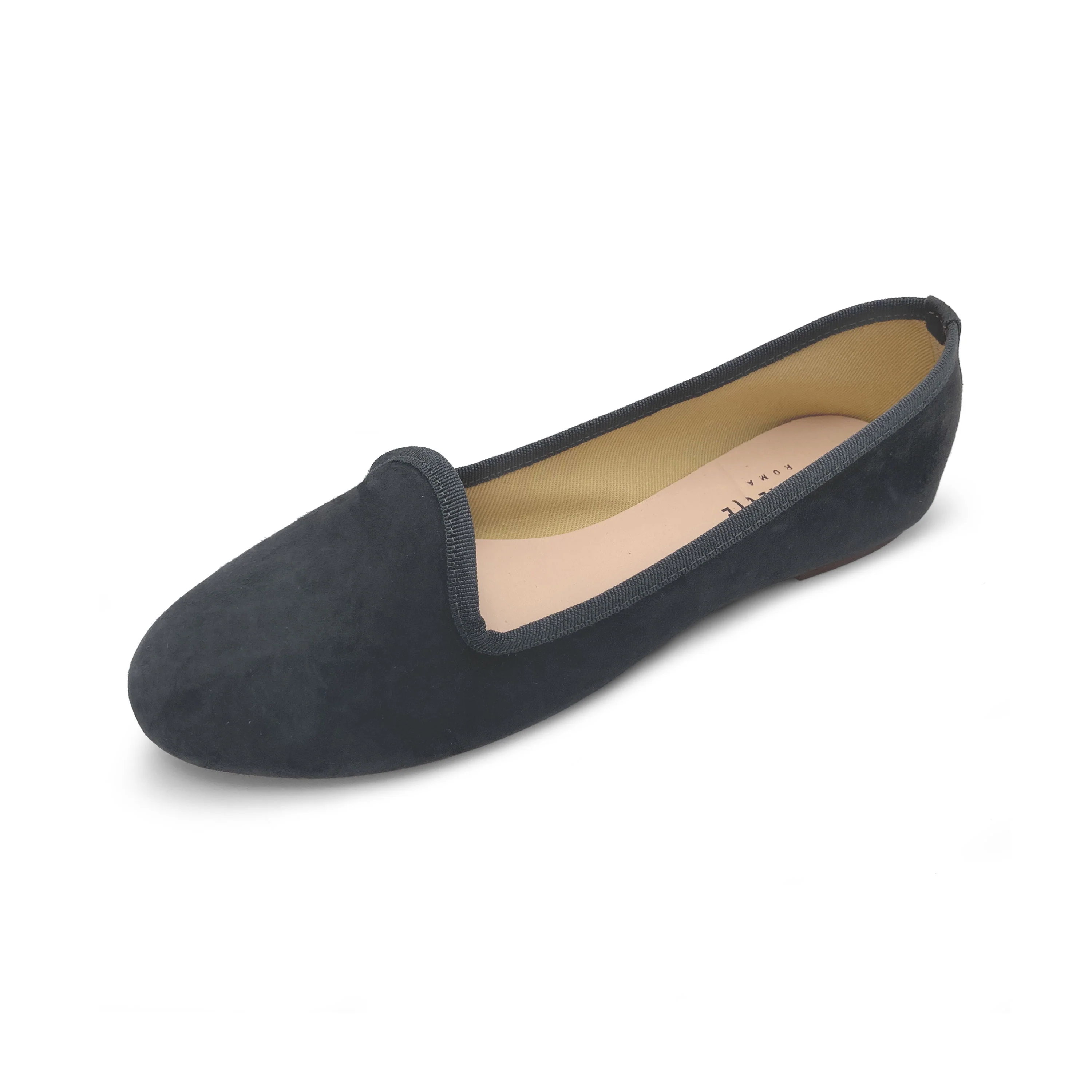 Gray women loafers in suede - Image 4