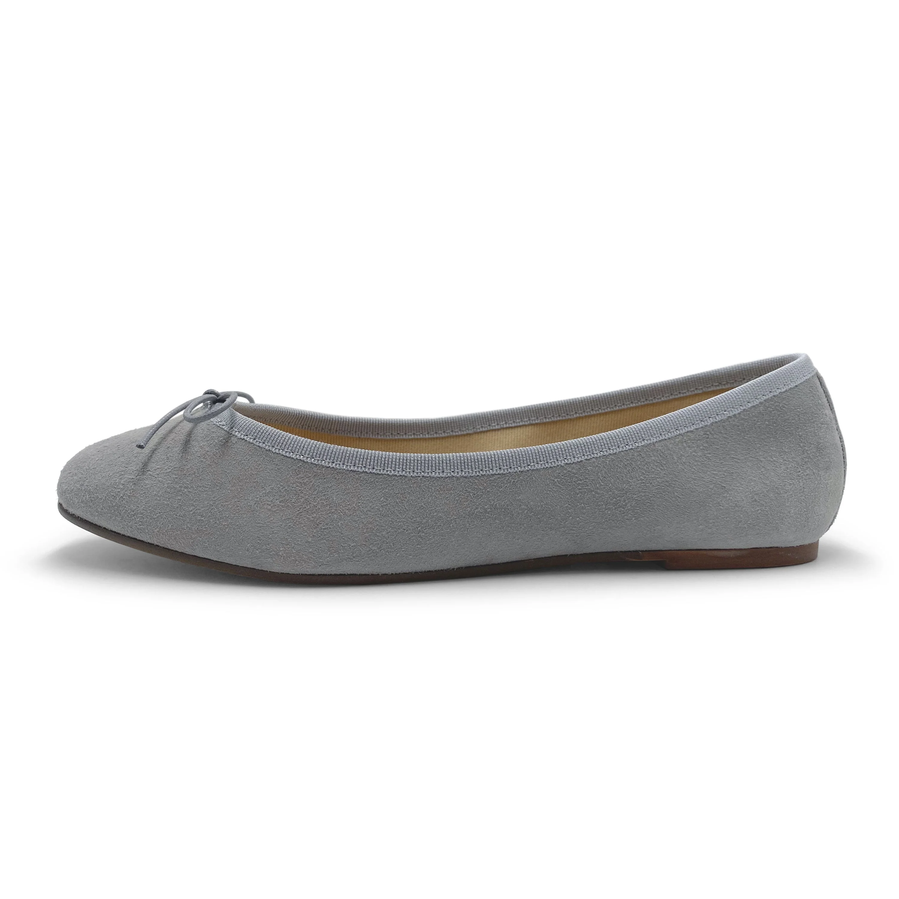 Grey Suede Ballet Flats - Image 2