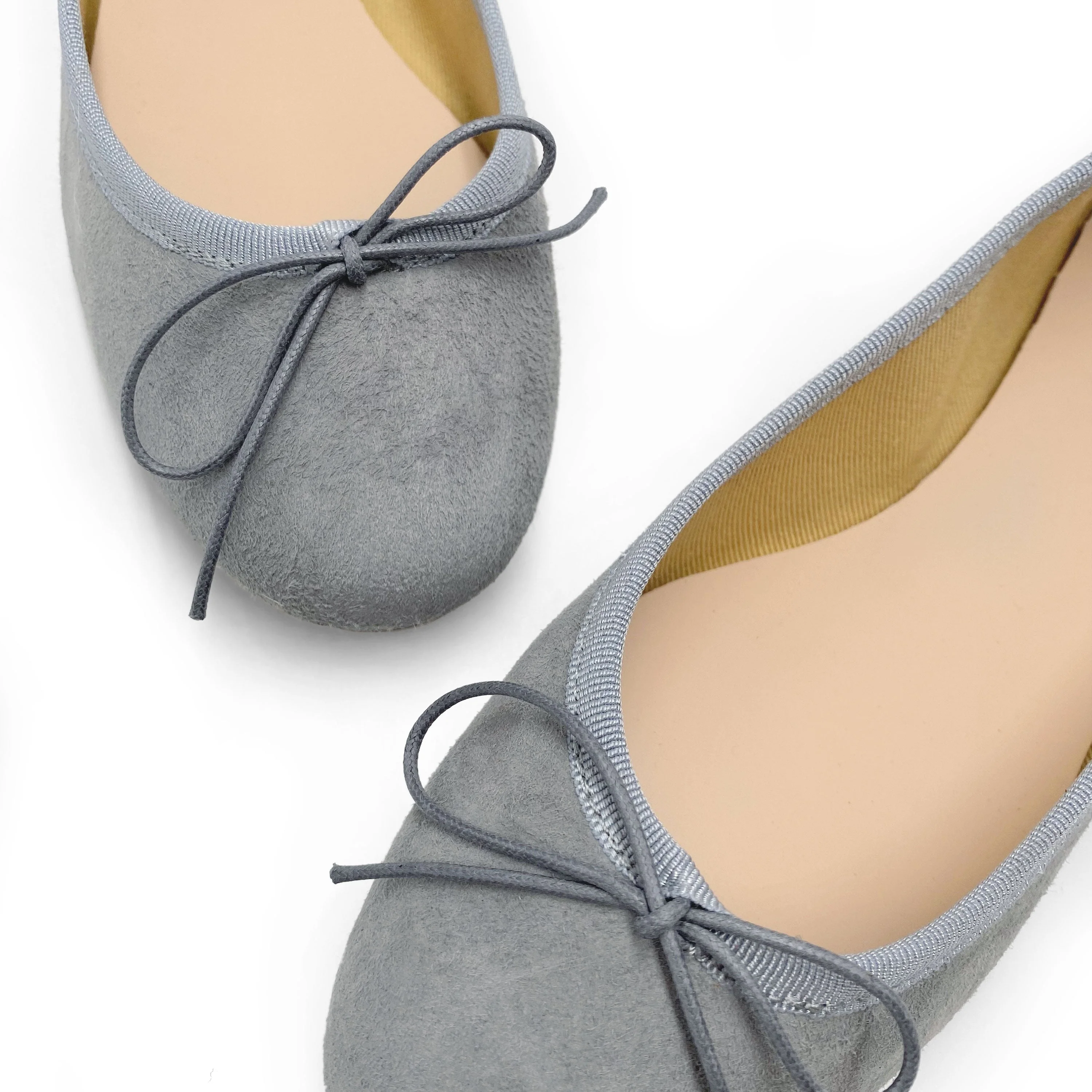 Grey Suede Ballet Flats - Image 4