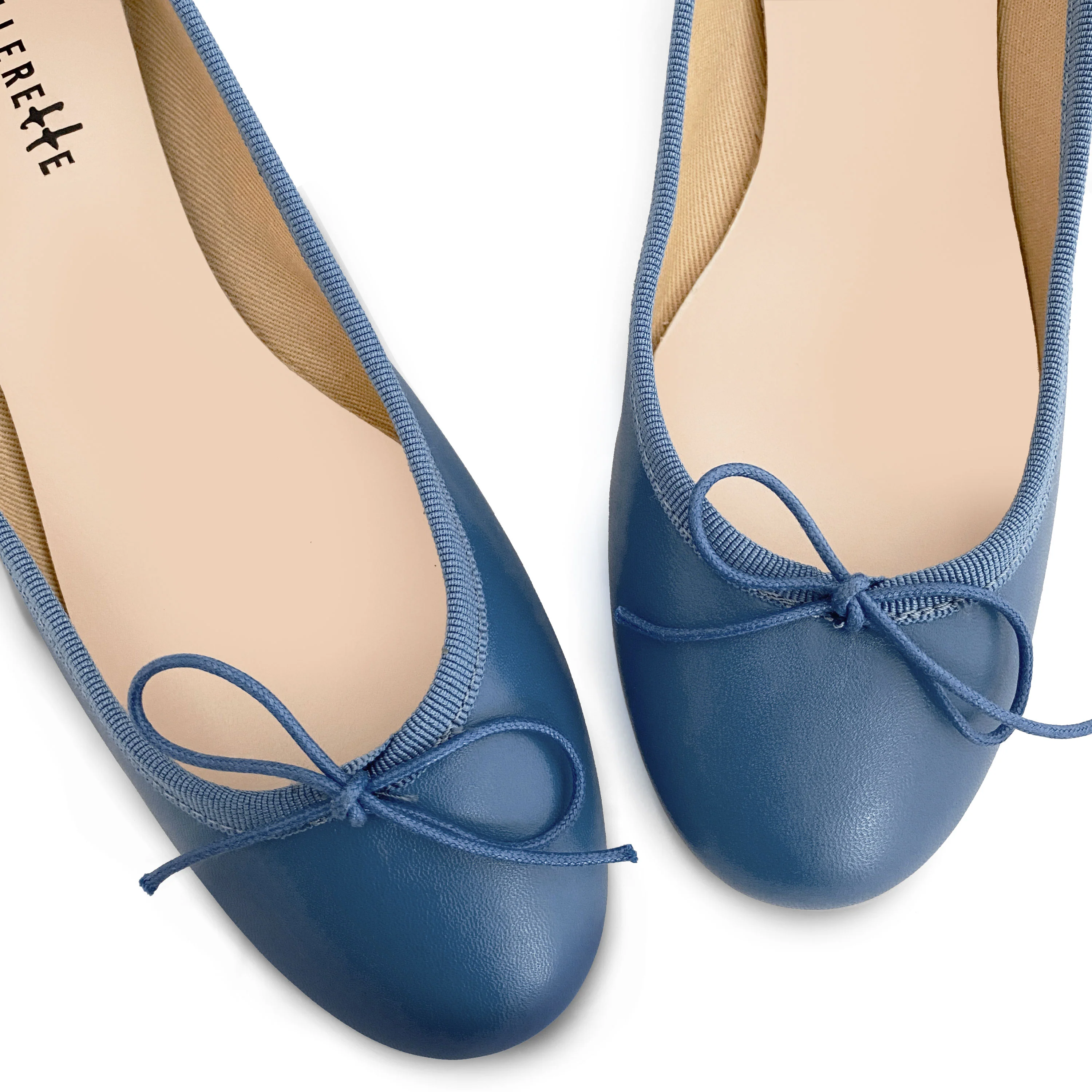 Indigo leather ballet flats - Image 3