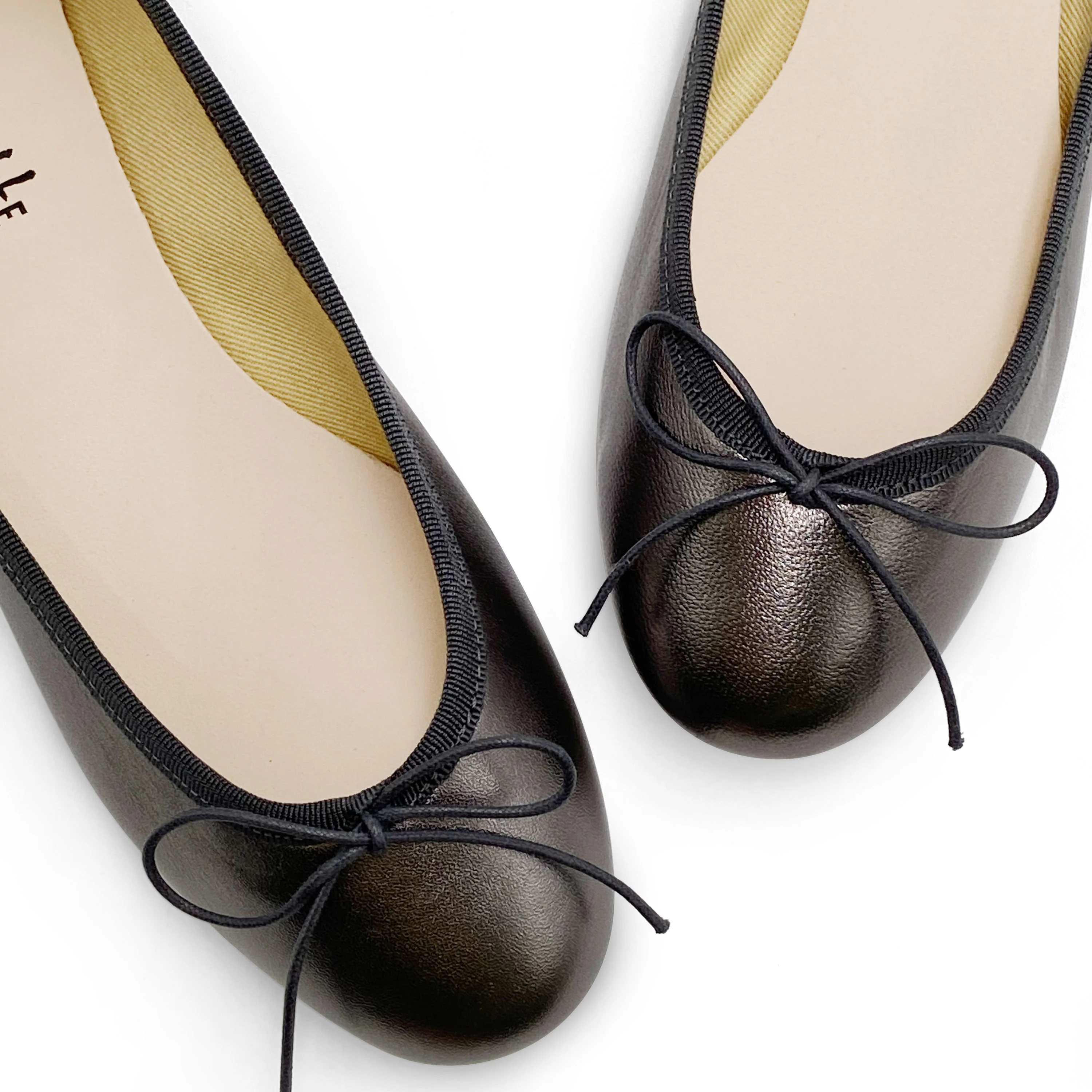 Iron gray metallic leather ballet flats - Image 3