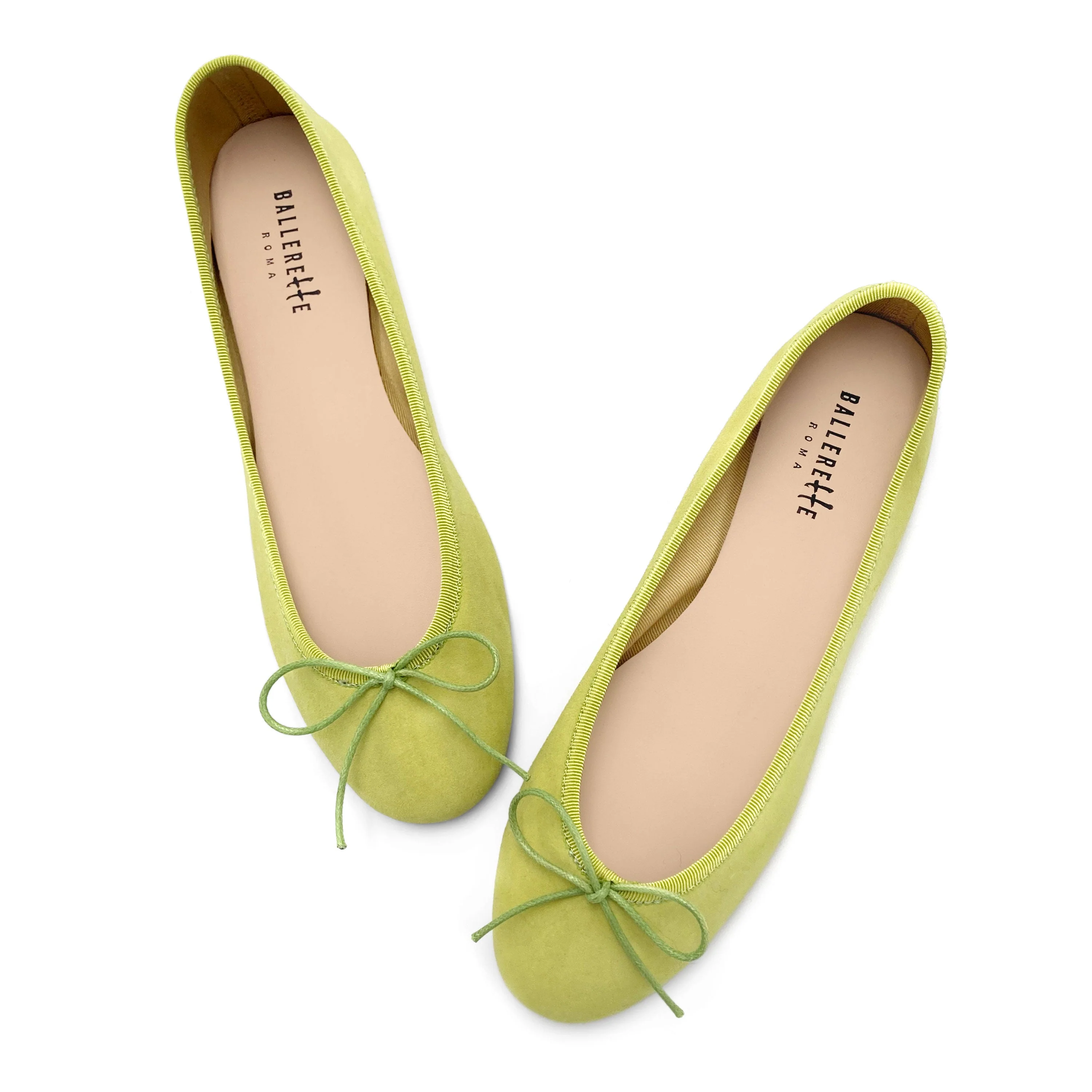 Lime green suede ballet flats - Image 2