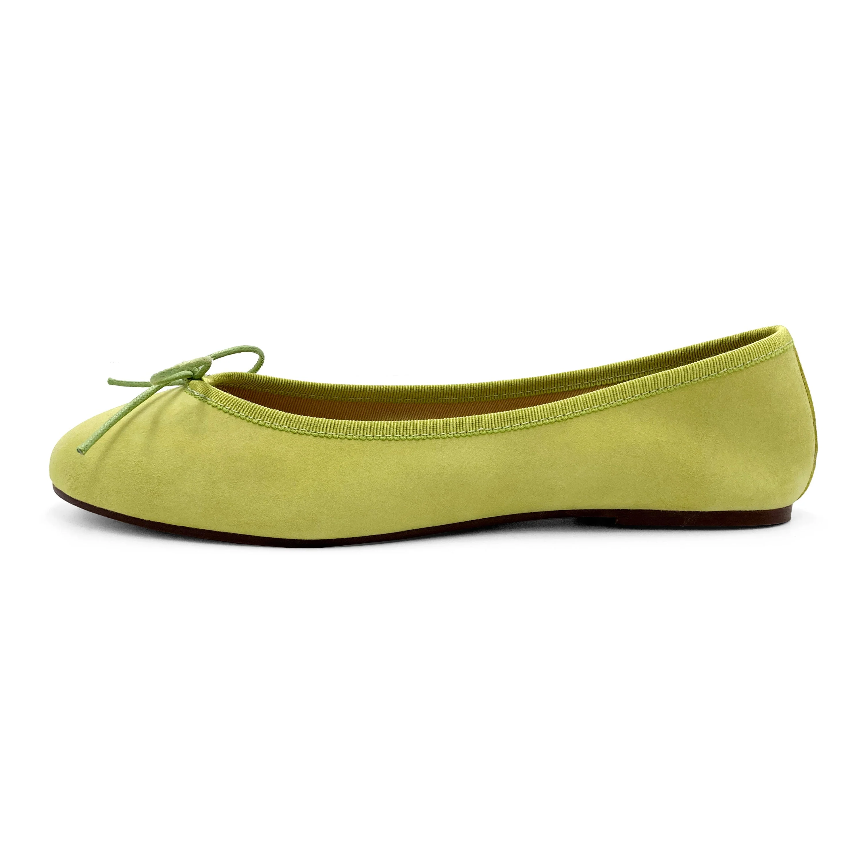 Lime green suede ballet flats - Image 4