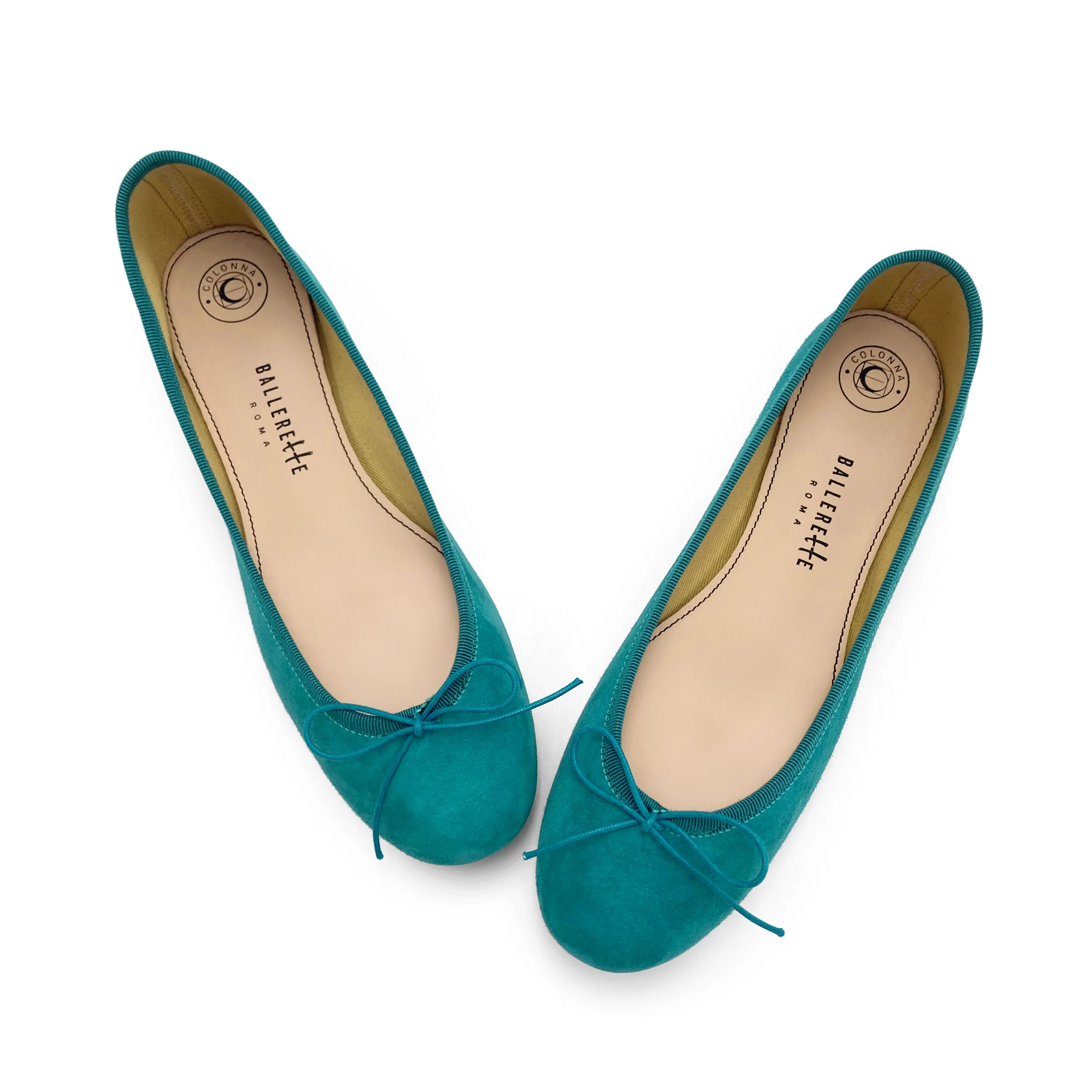 Peacock blue suede ballet flats - Image 2