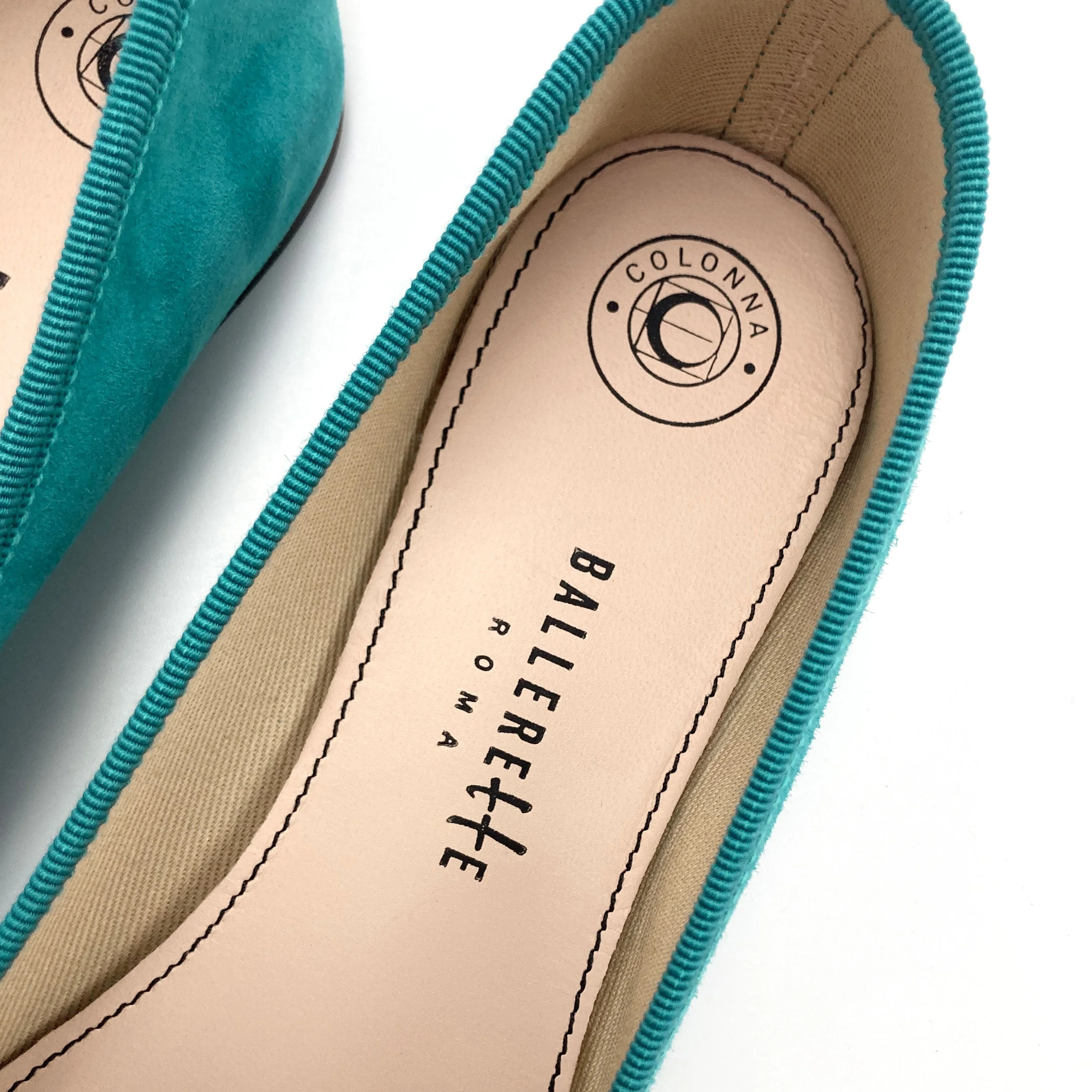 Peacock blue suede ballet flats - Image 4