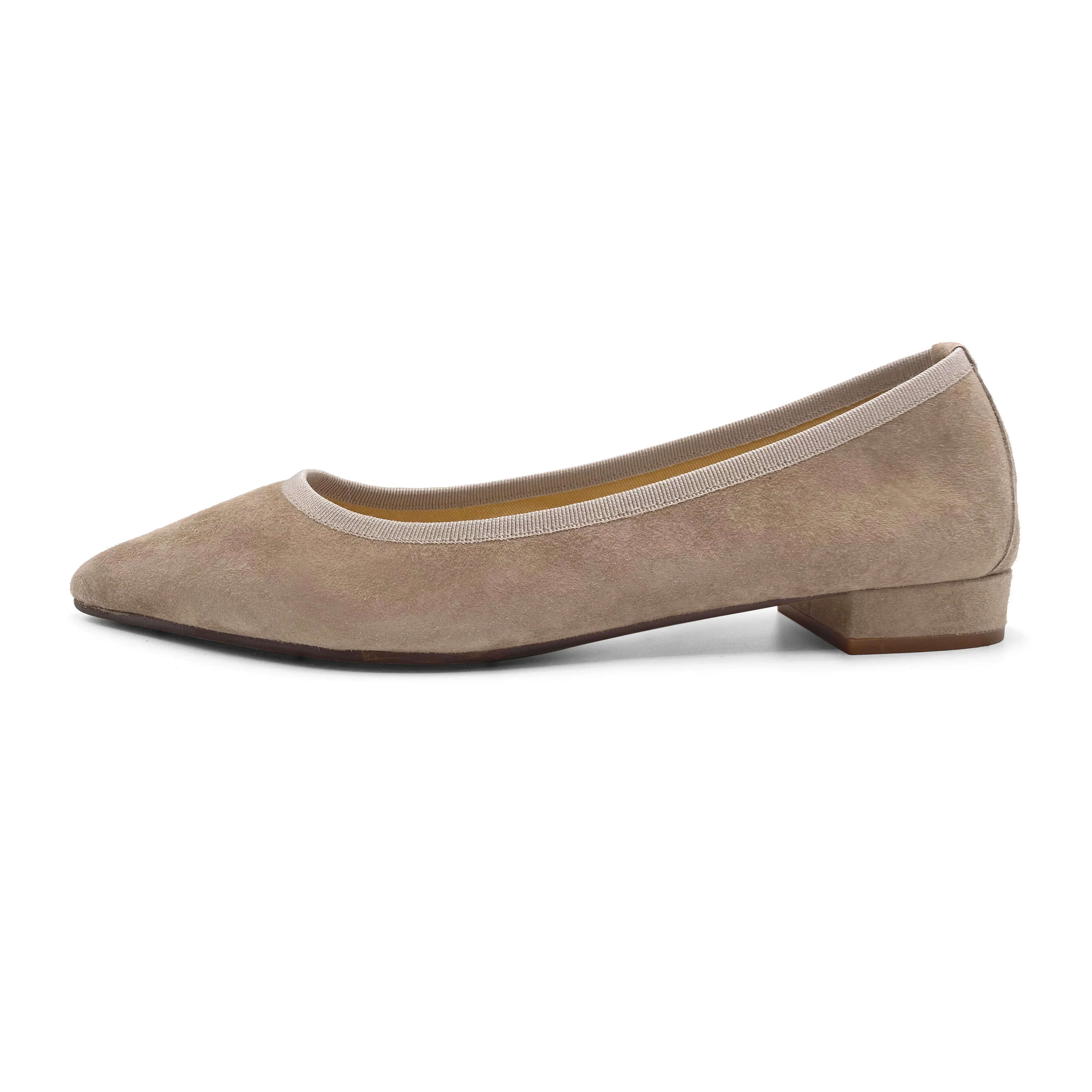 Pointed toe dove gray suede ballet flats - Image 4