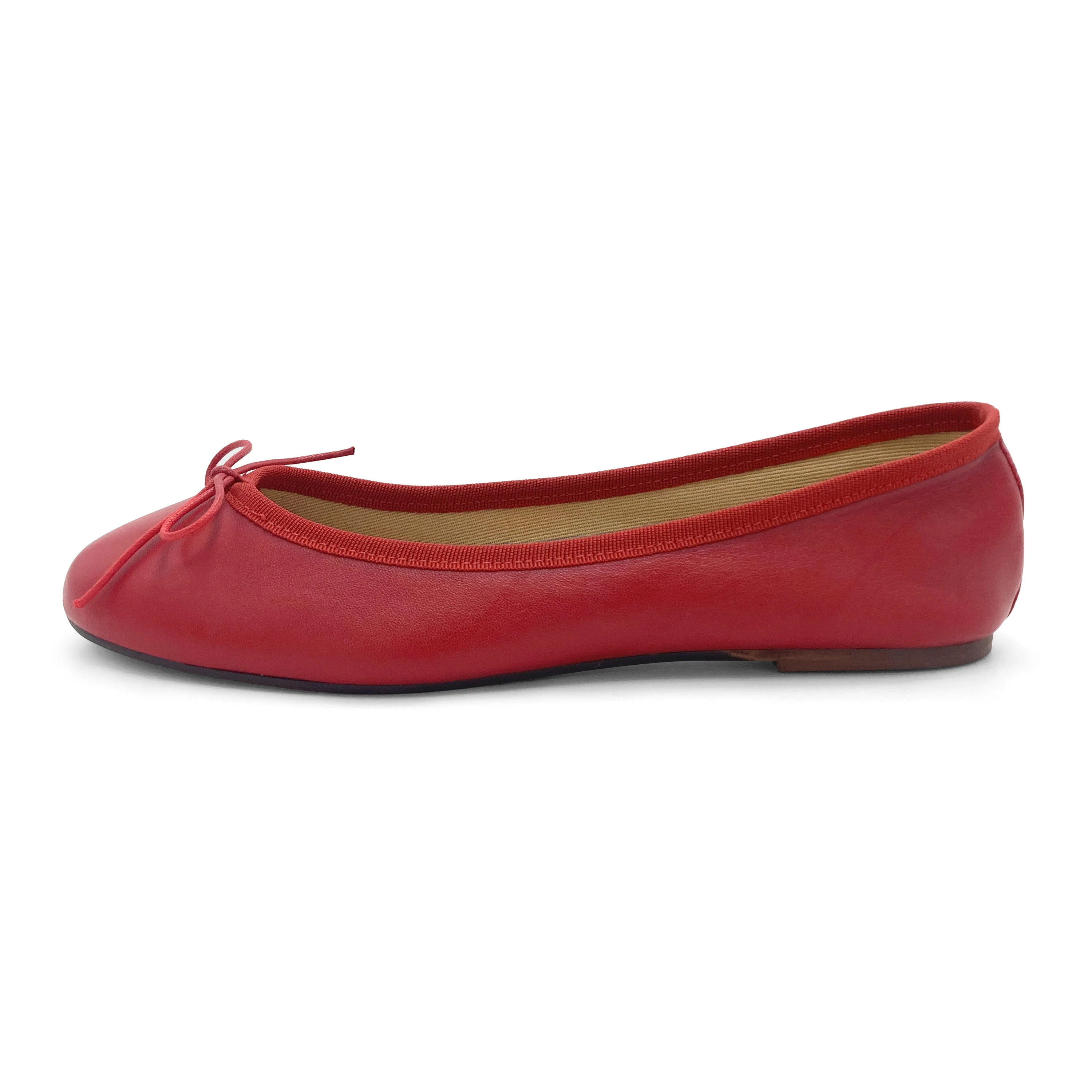 Red leather ballet flats - Image 4