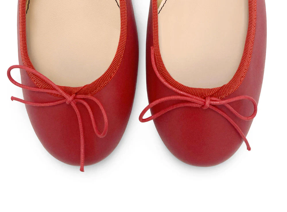 Red leather ballet flats - Image 5