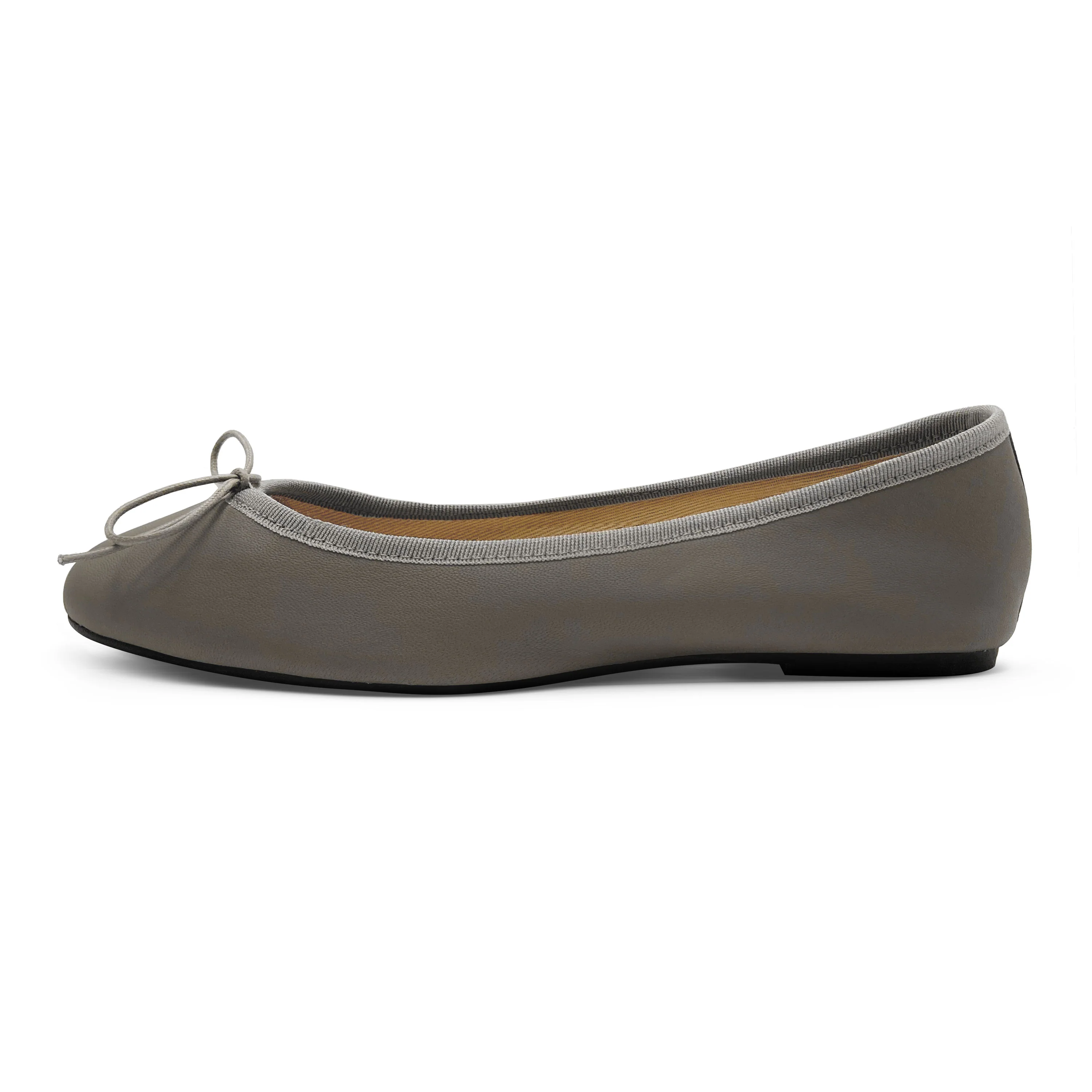 Taupe leather ballet flats - Image 4