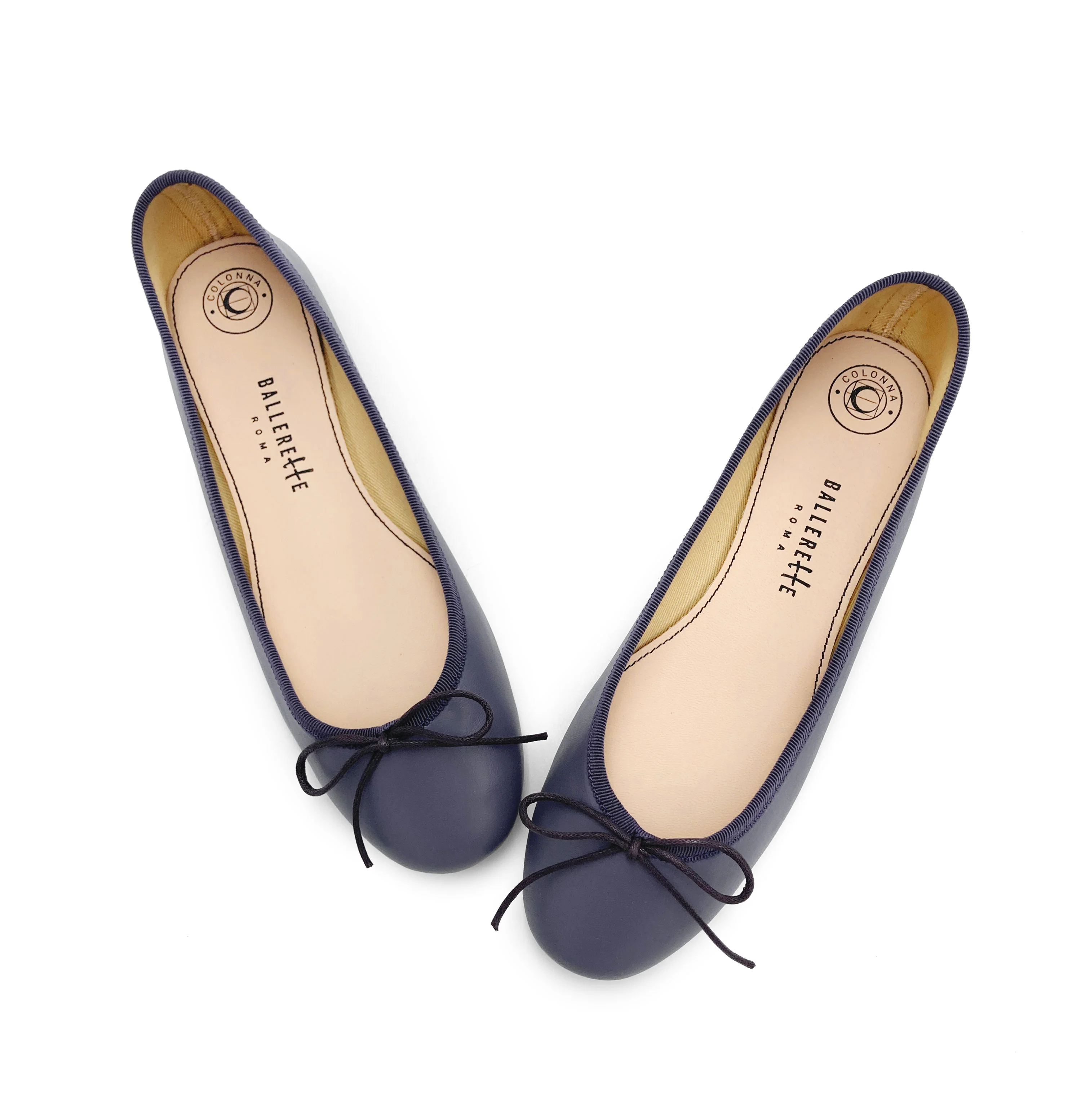 Wine leather ballet flats - Image 2