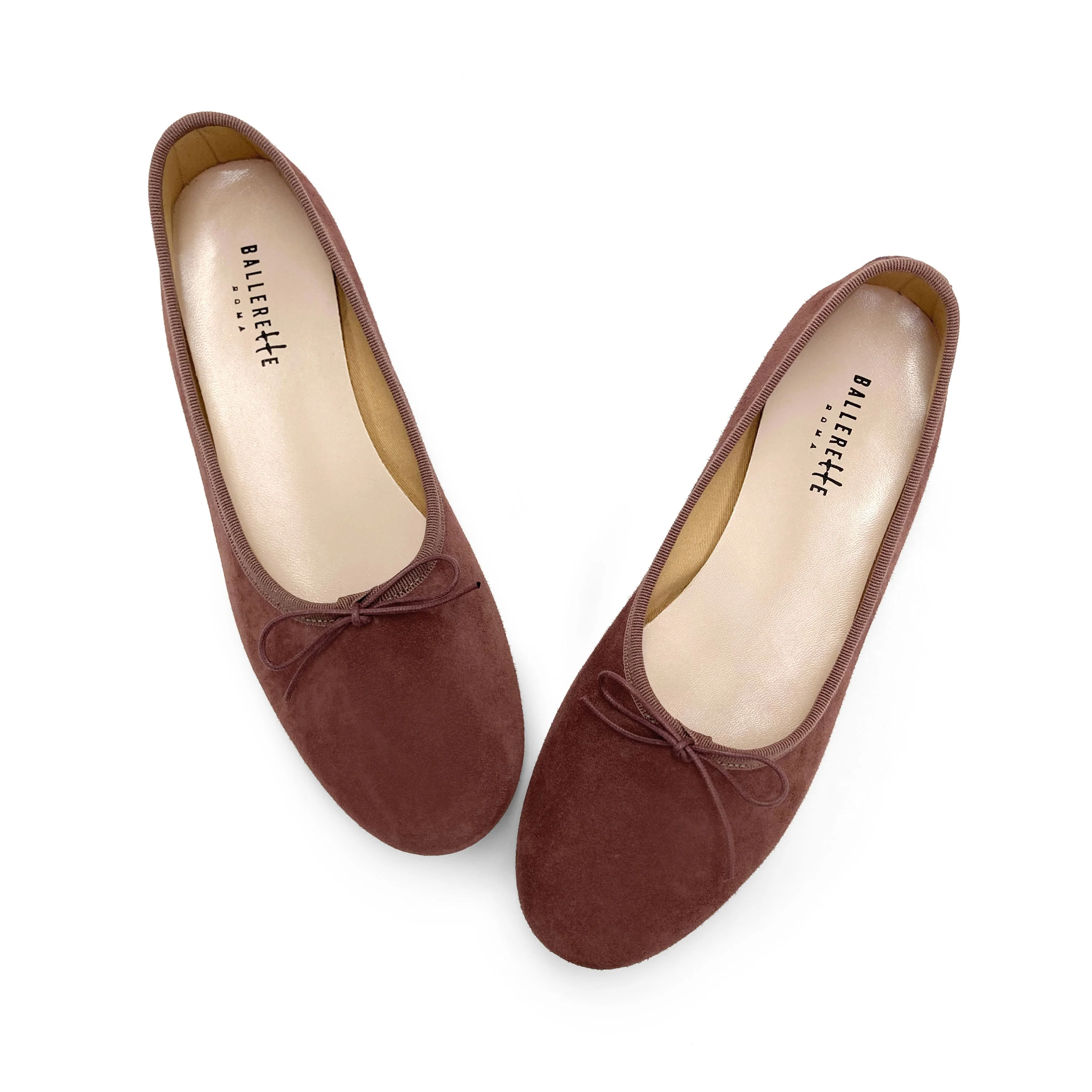 Wine purple suede "glove shoes" ballet flats - Image 2