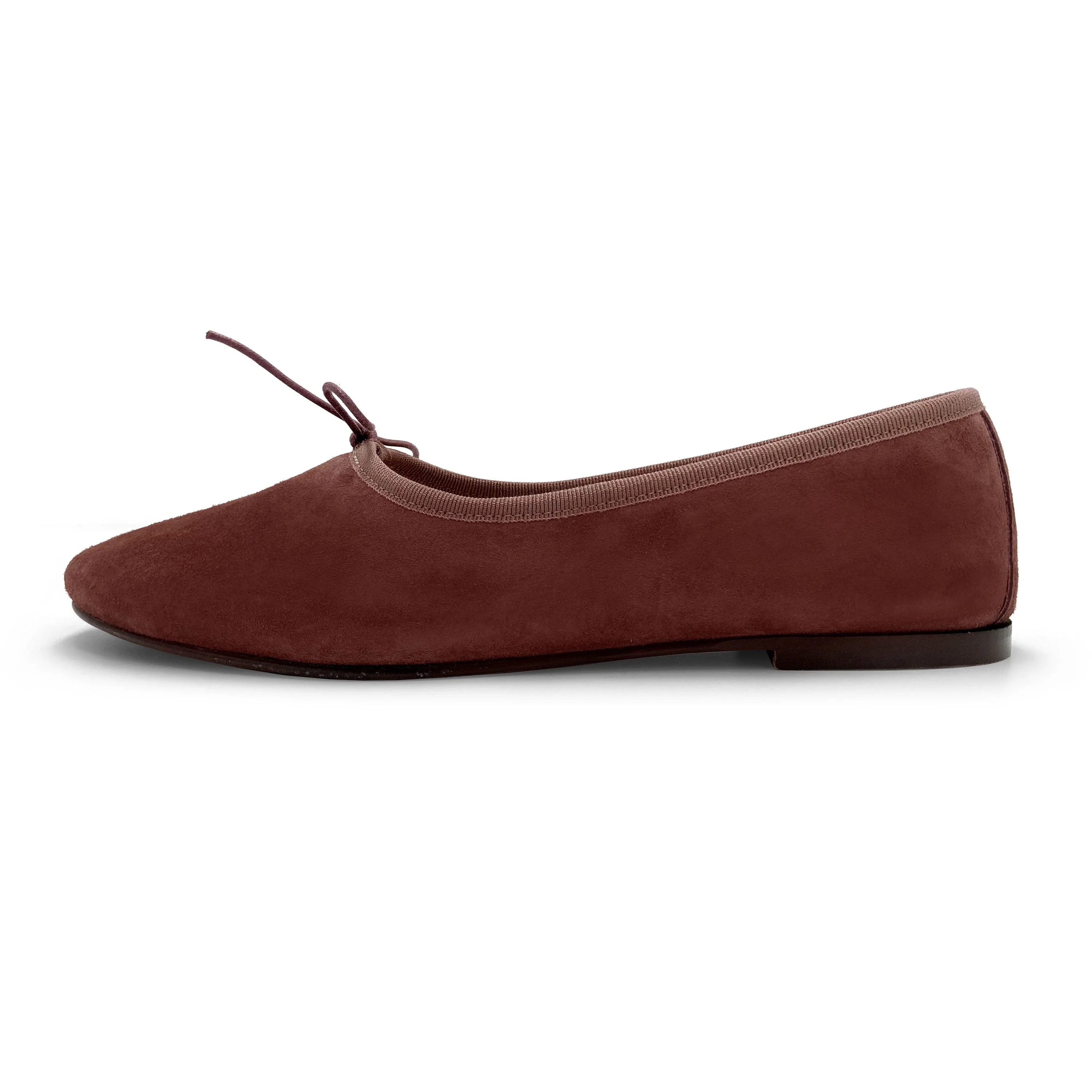 Wine purple suede "glove shoes" ballet flats - Image 4