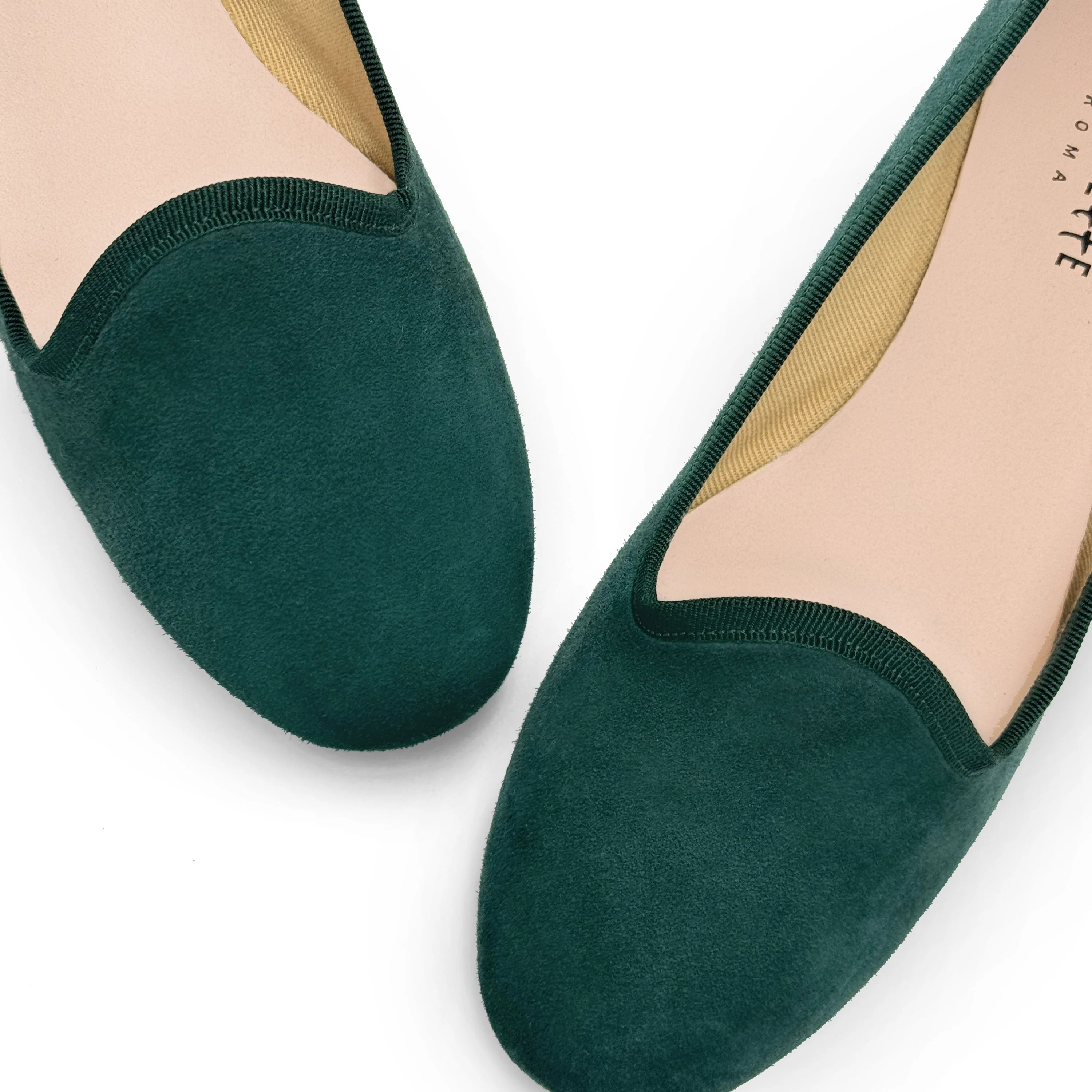 Women loafers in bottle green suede - Image 3