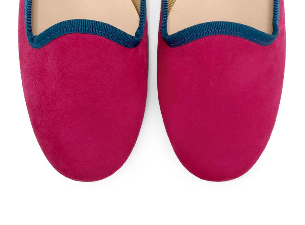 Women loafers in plum suede - Image 5