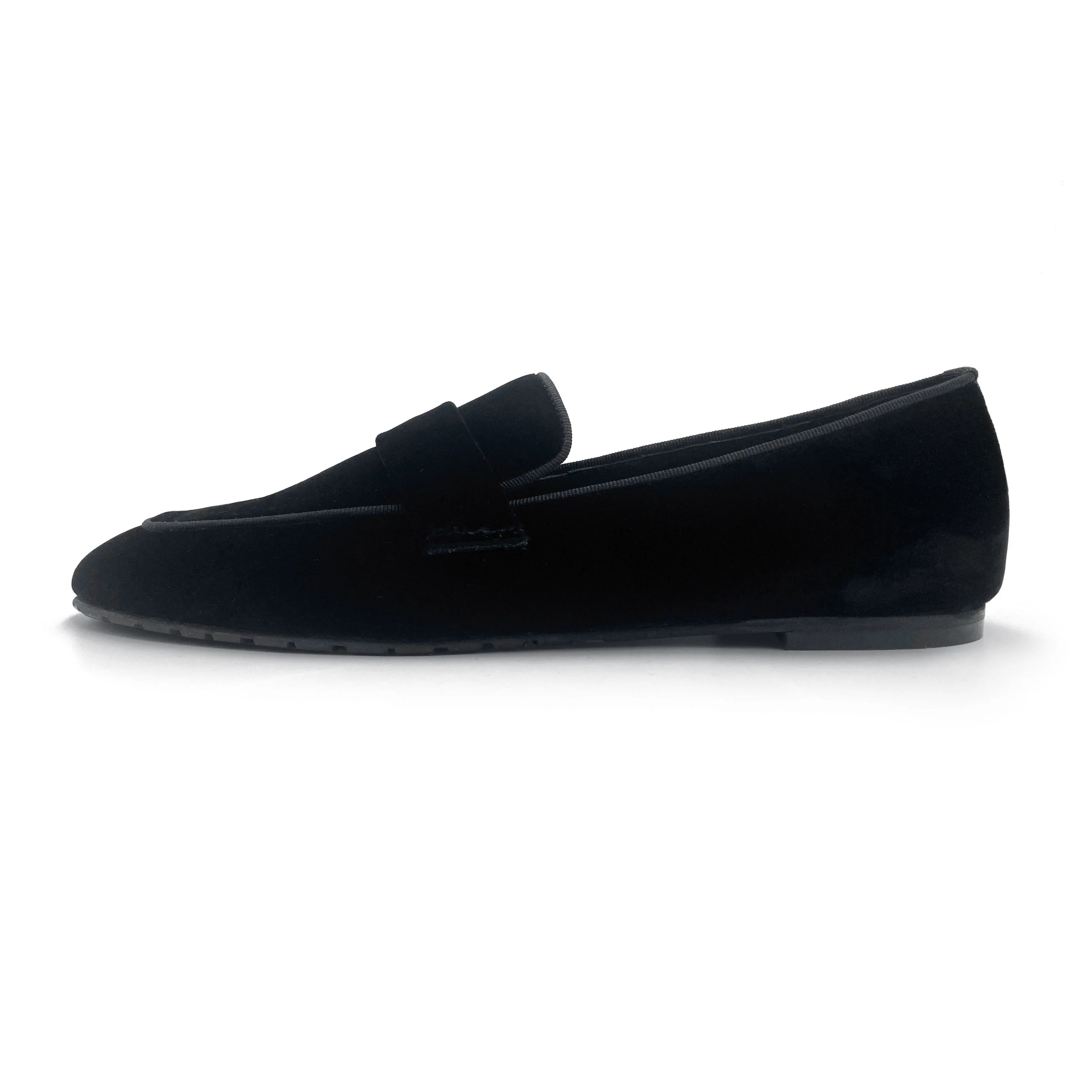 Women moccasins in black velvet - Image 4