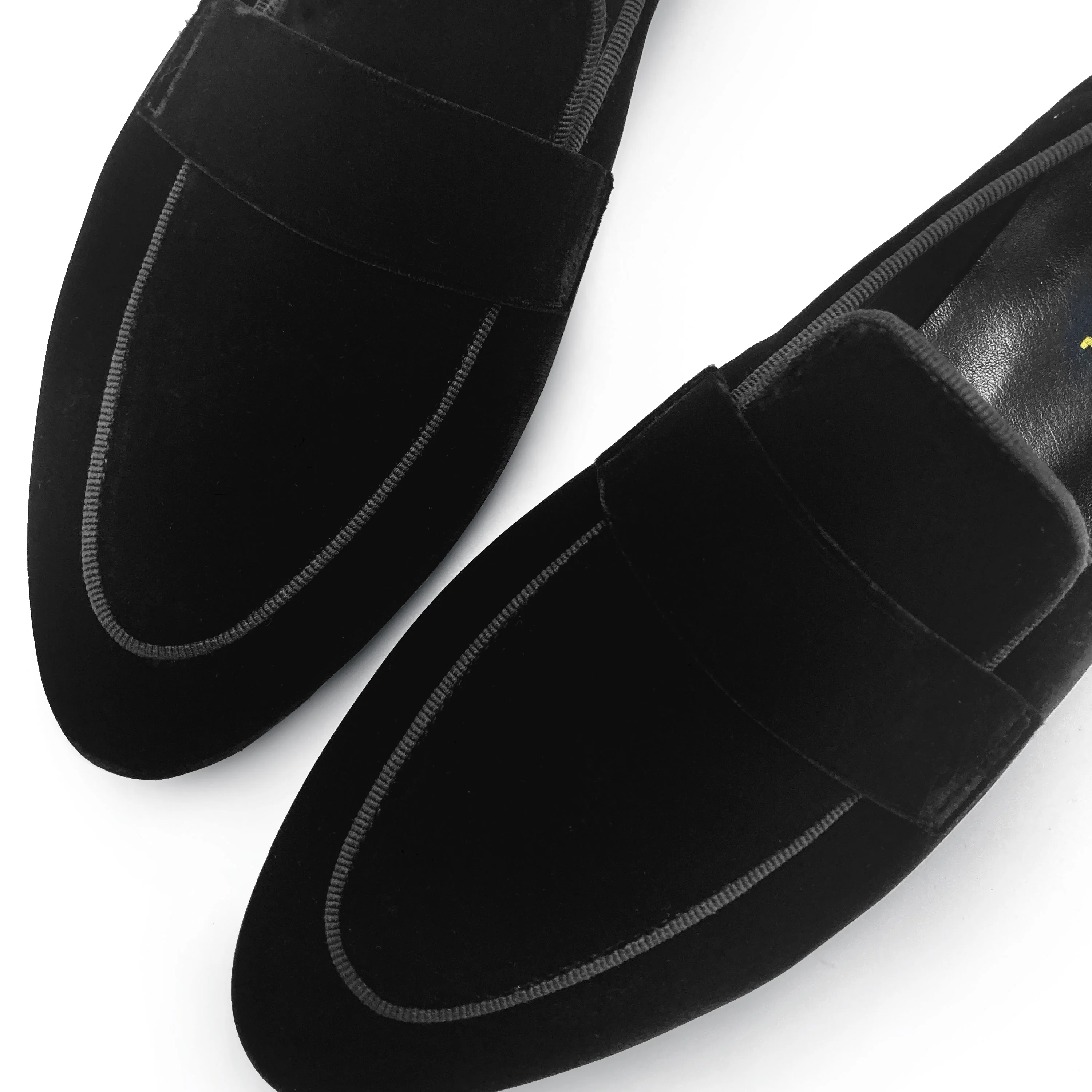 Women moccasins in black velvet - Image 5