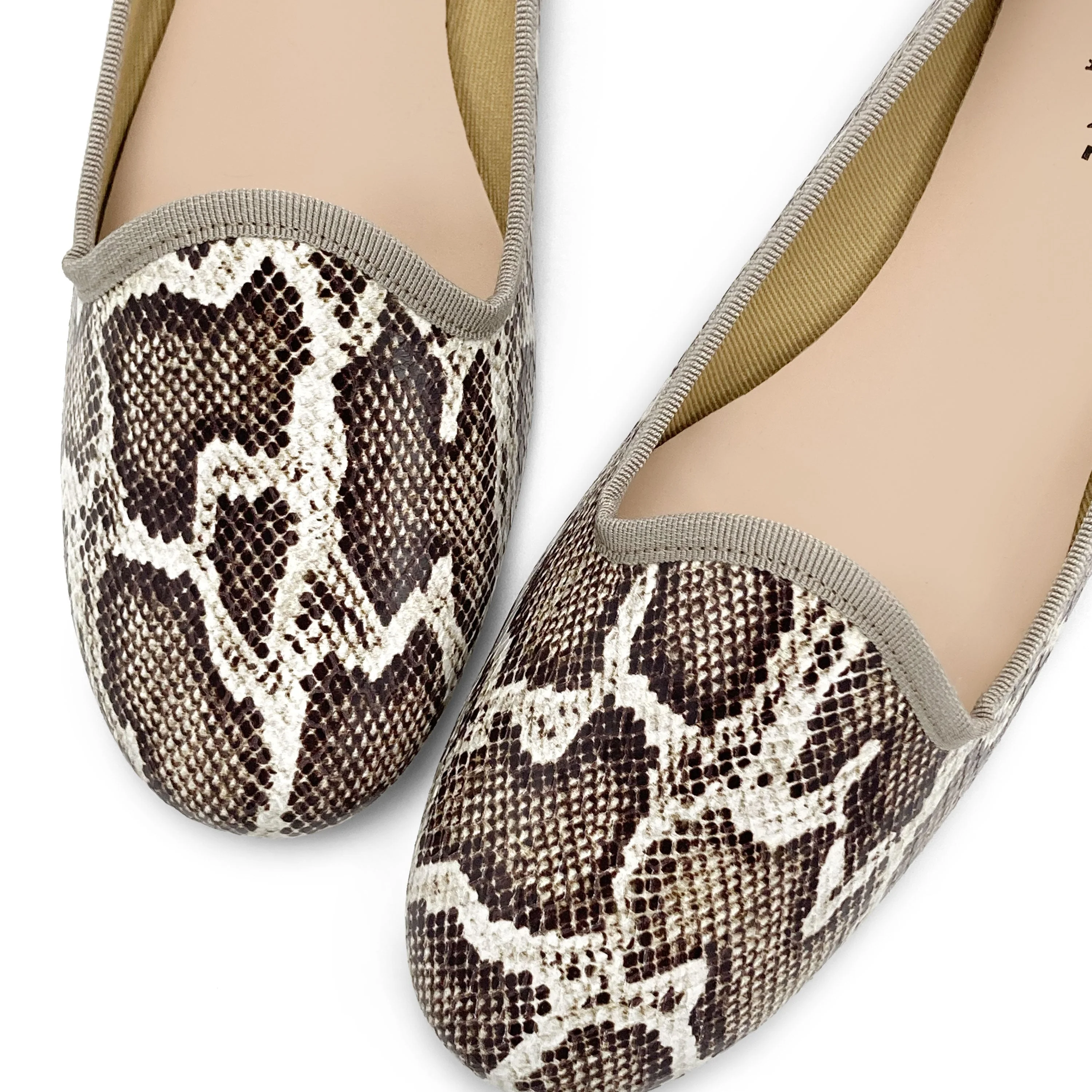 Women’s animal print python-effect leather loafers - Image 3