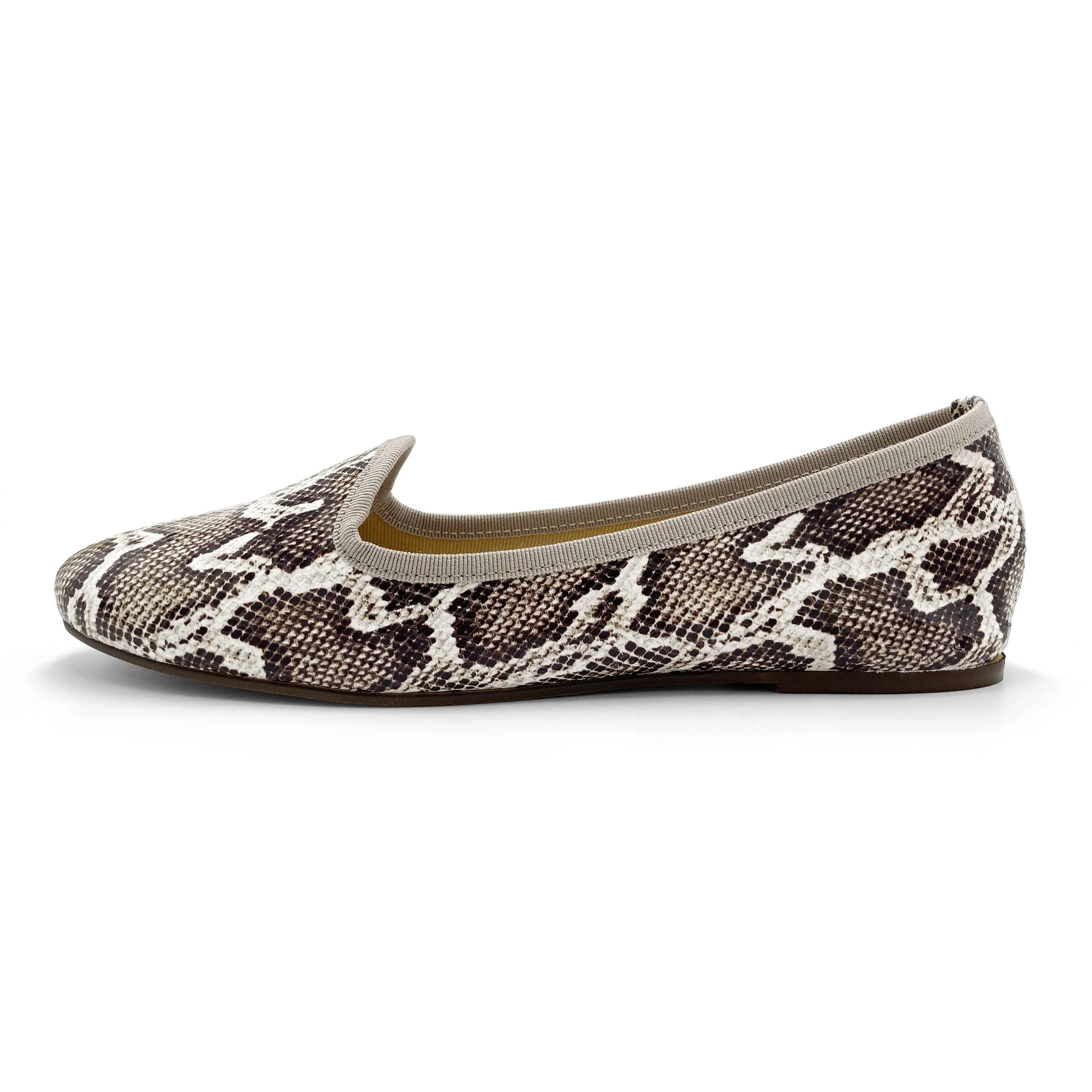 Women’s animal print python-effect leather loafers - Image 4