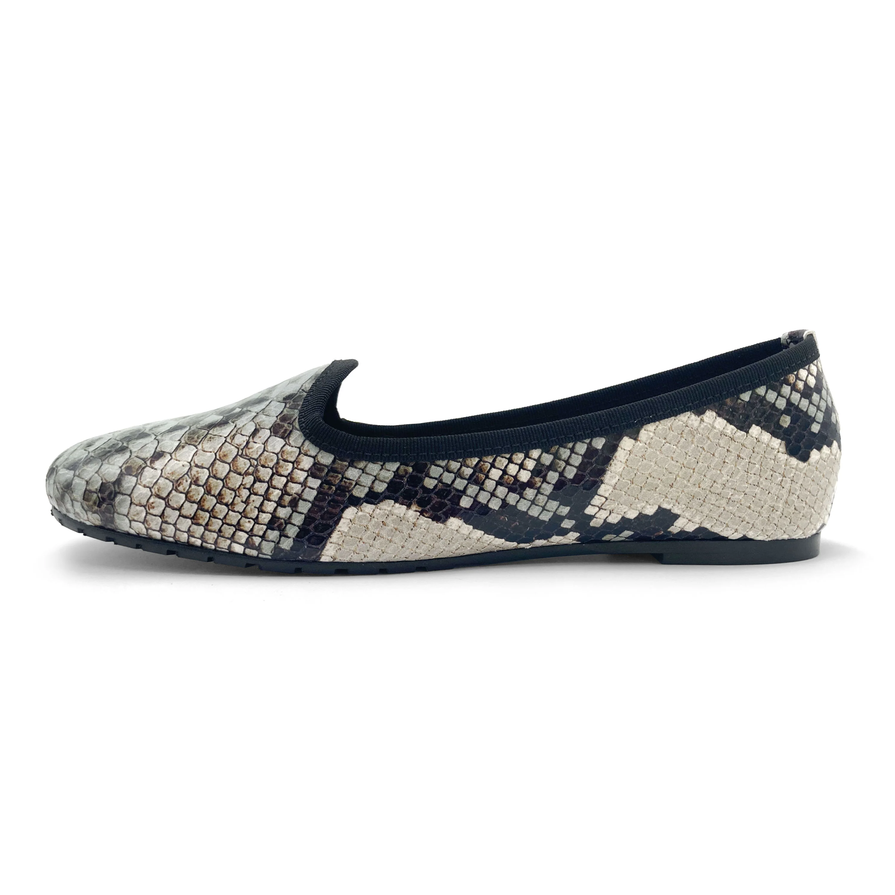 Women’s Snake Print Leather Loafers - Image 4