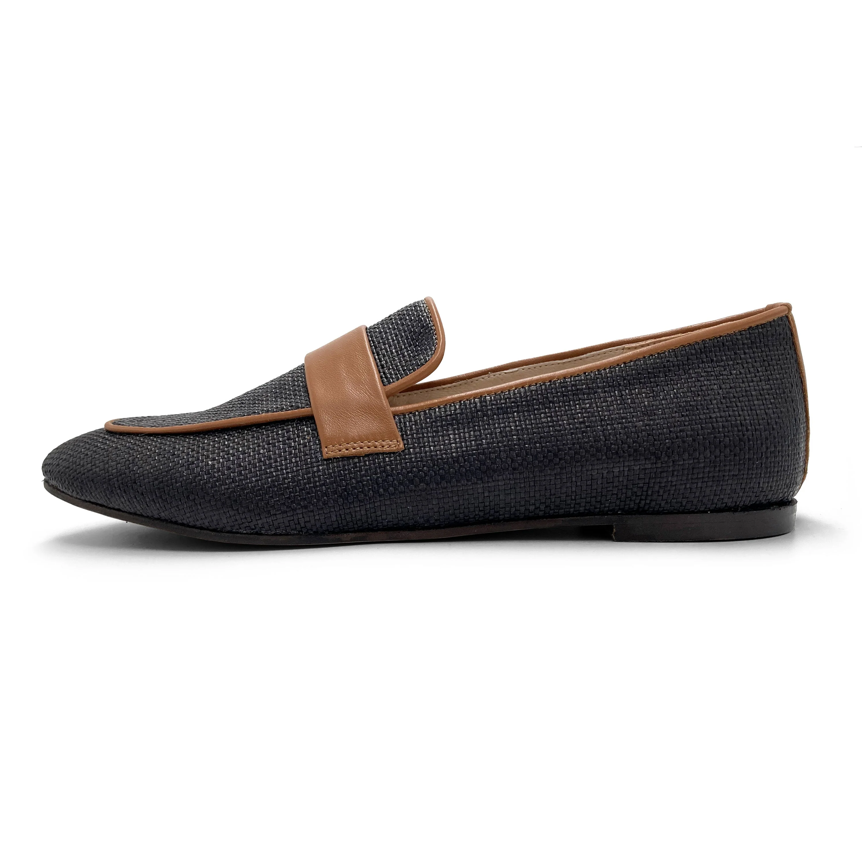 Women's summer moccasins in black raffia - Image 4