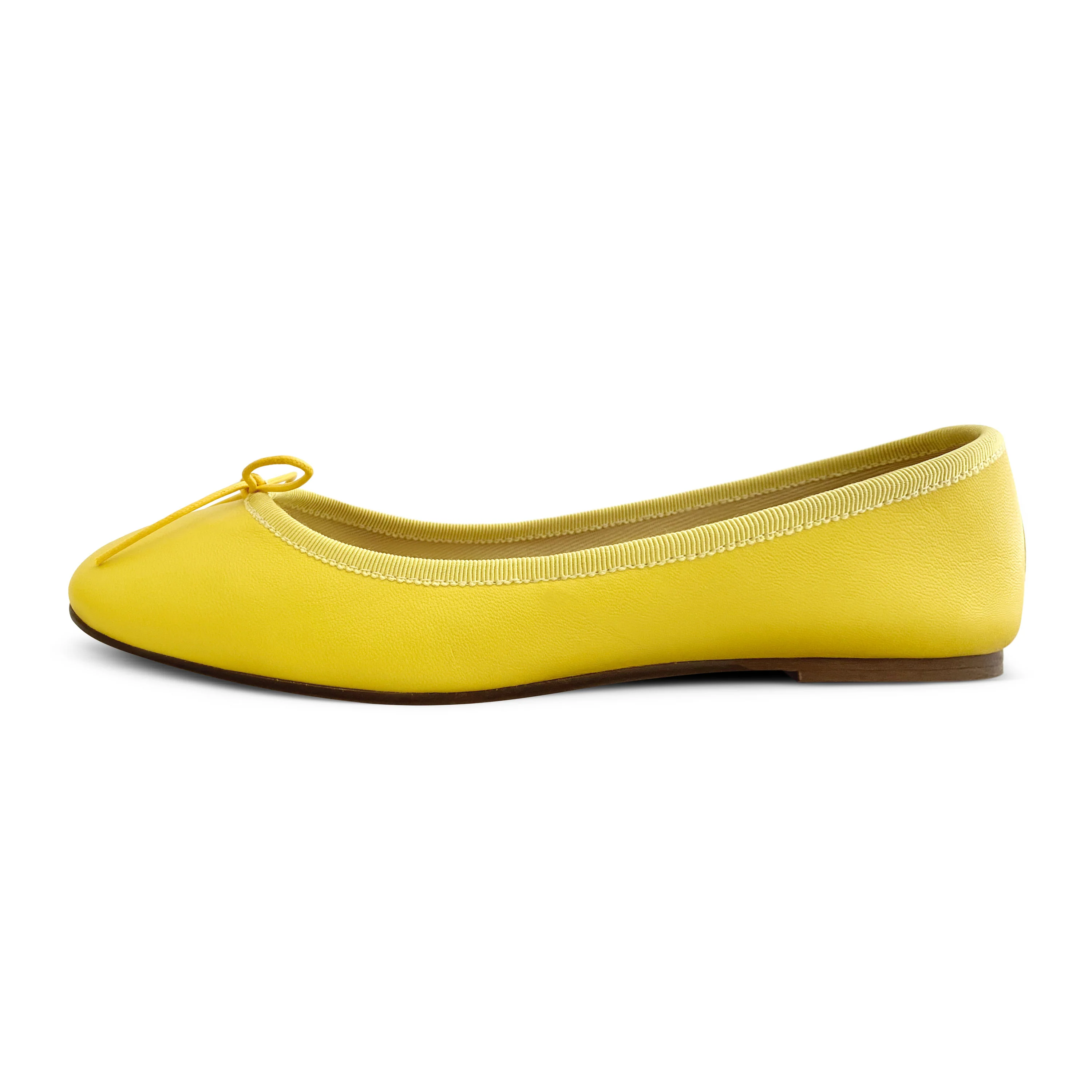 Yellow leather ballet flats - Image 3