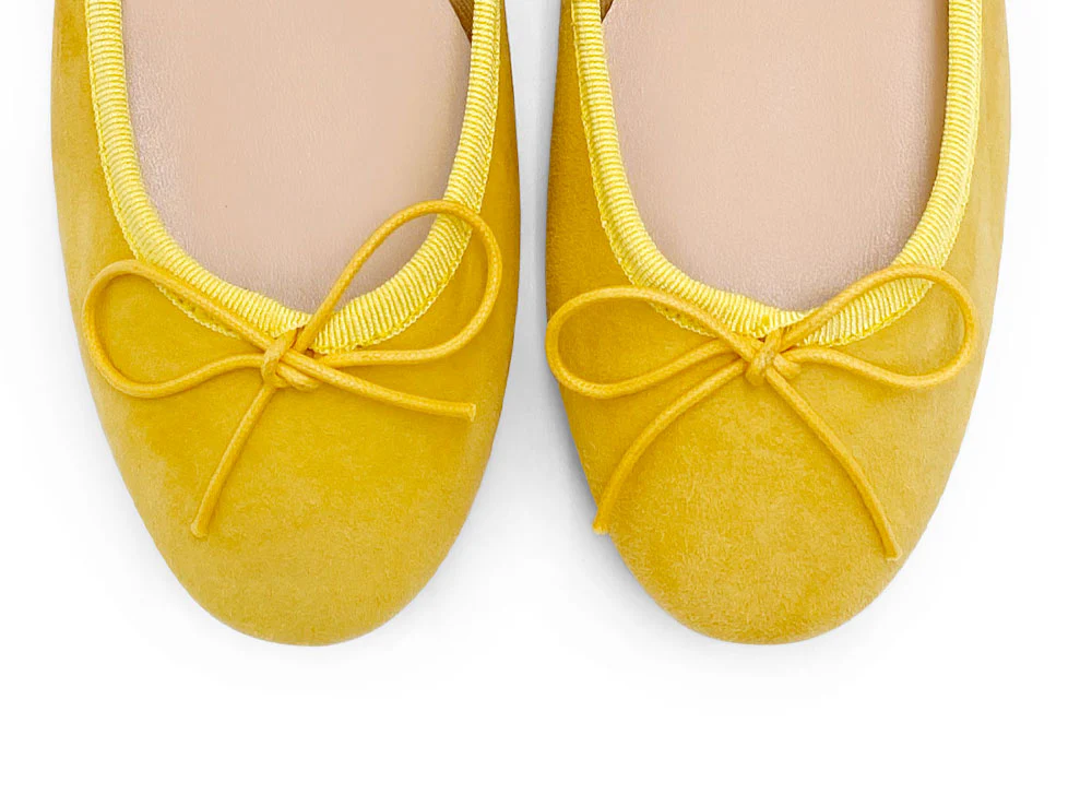 Yellow suede ballet flats - Image 5